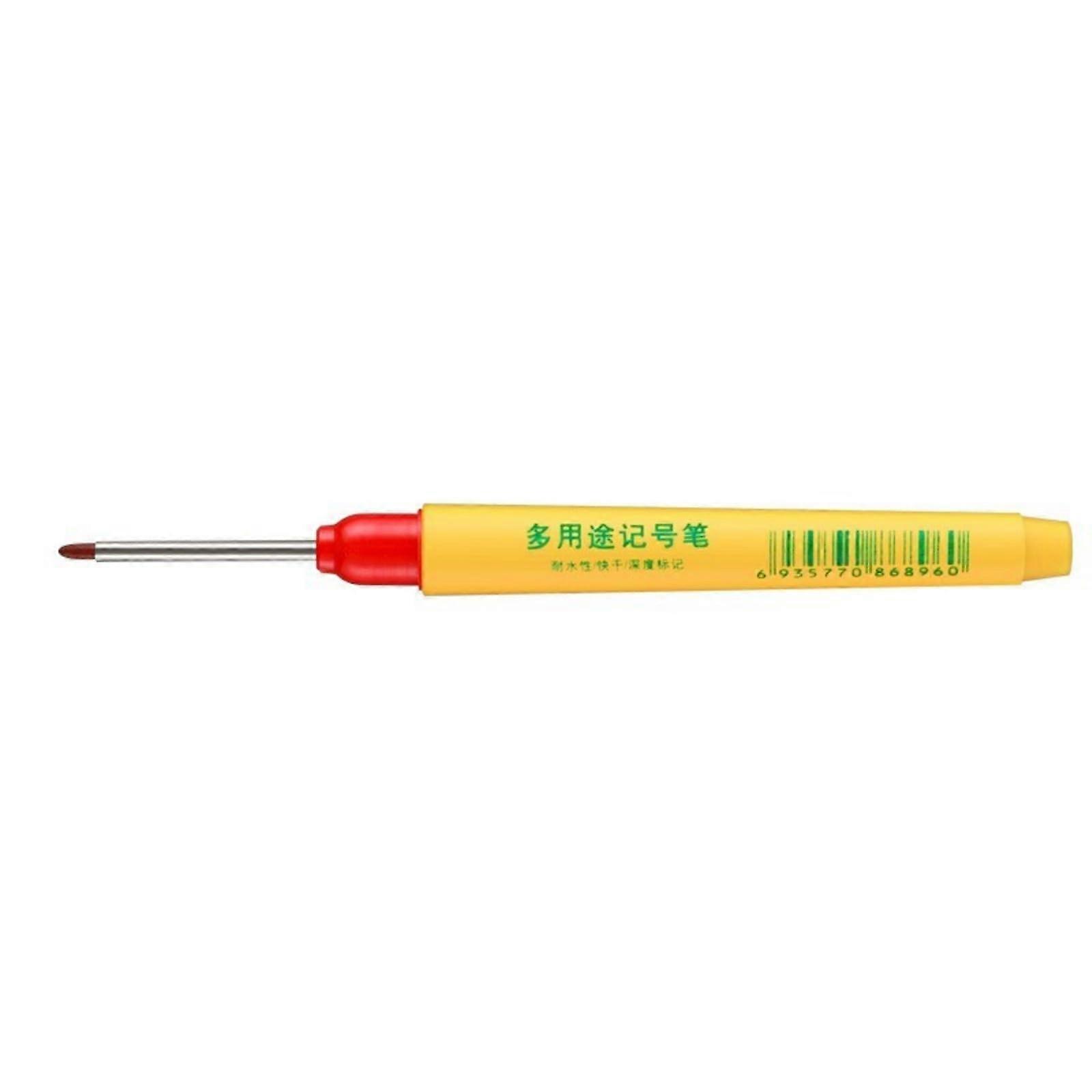 Deep Reach Marker, Long Nose Marker, Deep Hole Marker, 33 mm, Marker Pencil for Carpenters, Construction Workers Ref: 8356