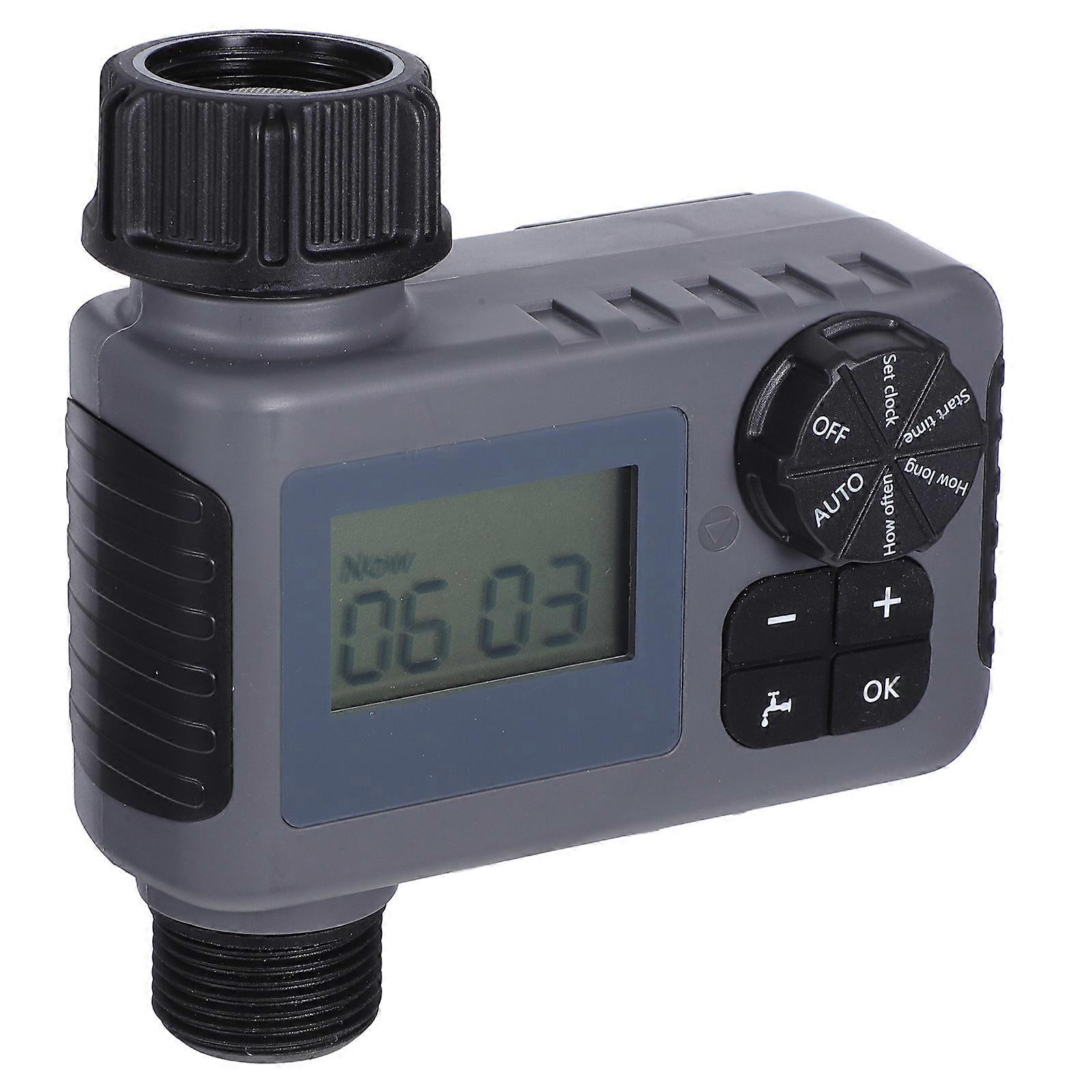 Programmable Digital Watering Timer for Outdoor Lawn and Indoor Use High Precision ABS Black