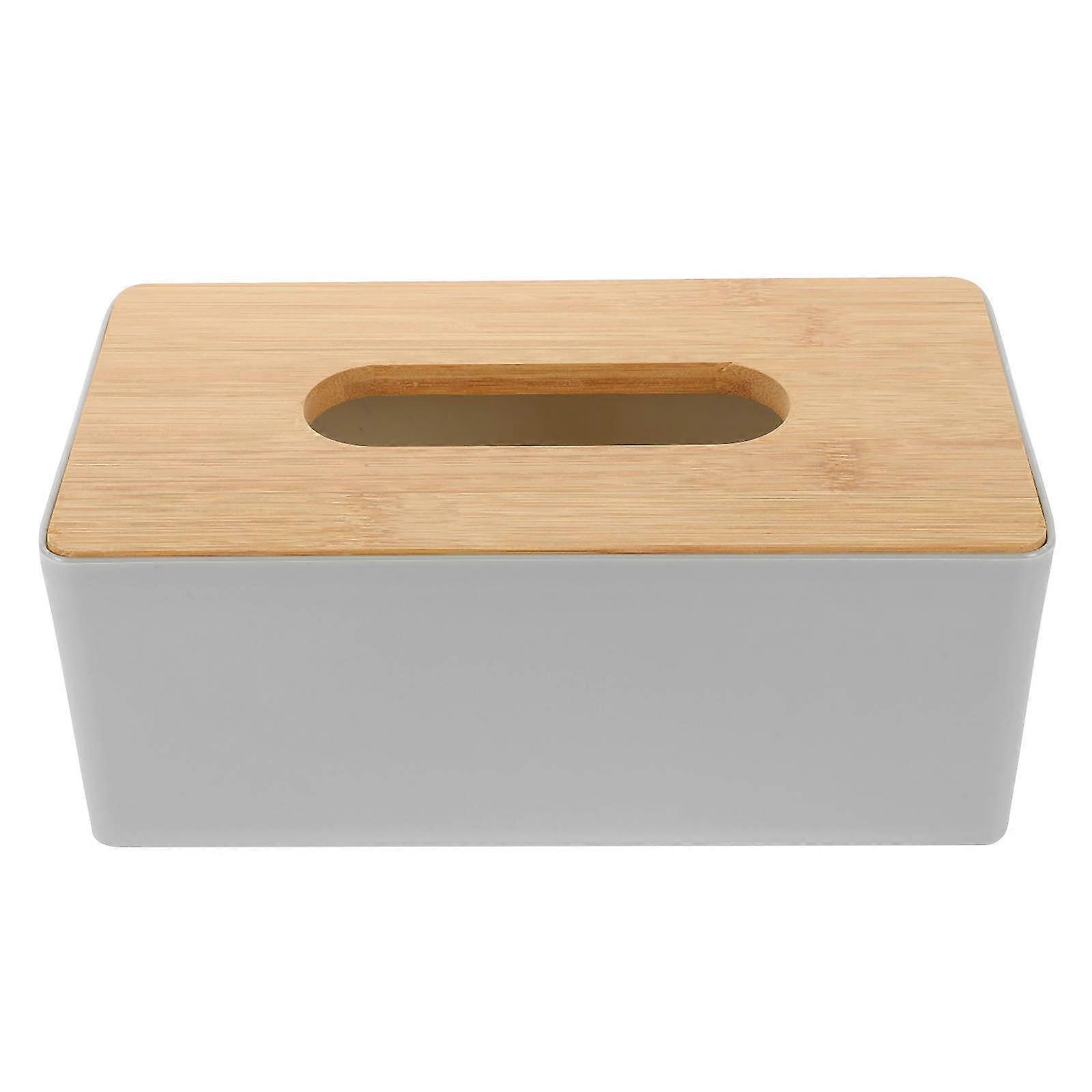 Modern Wooden Tissue Box Cover with Lid – Decorative Towel Organizer for Living Room, Bedroom, Office, Bathroom
