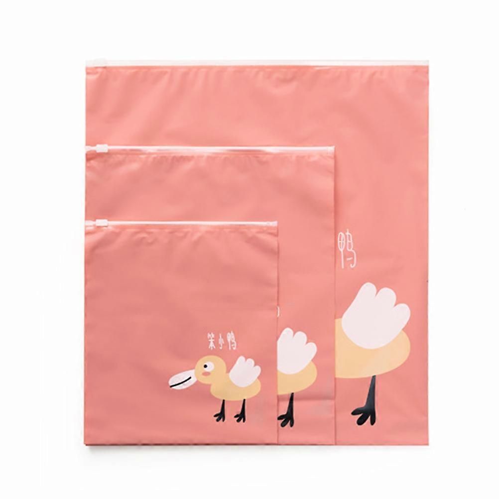 Orange Drawstring Bag for Storage Made of Polyester Great for Home and Travel 3pcs