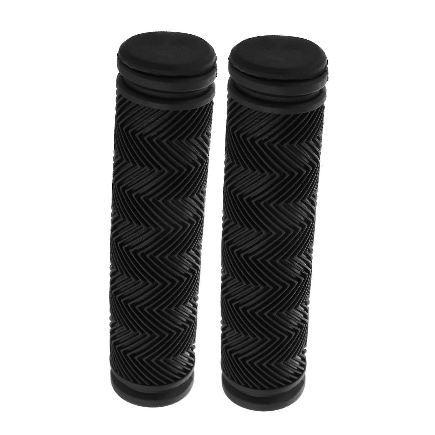 Non-Slip Rubber Grips for Bicycles, Ergonomic Handlebar Grips for Mountain Bikes and Road Bikes, Comfortable Black Design