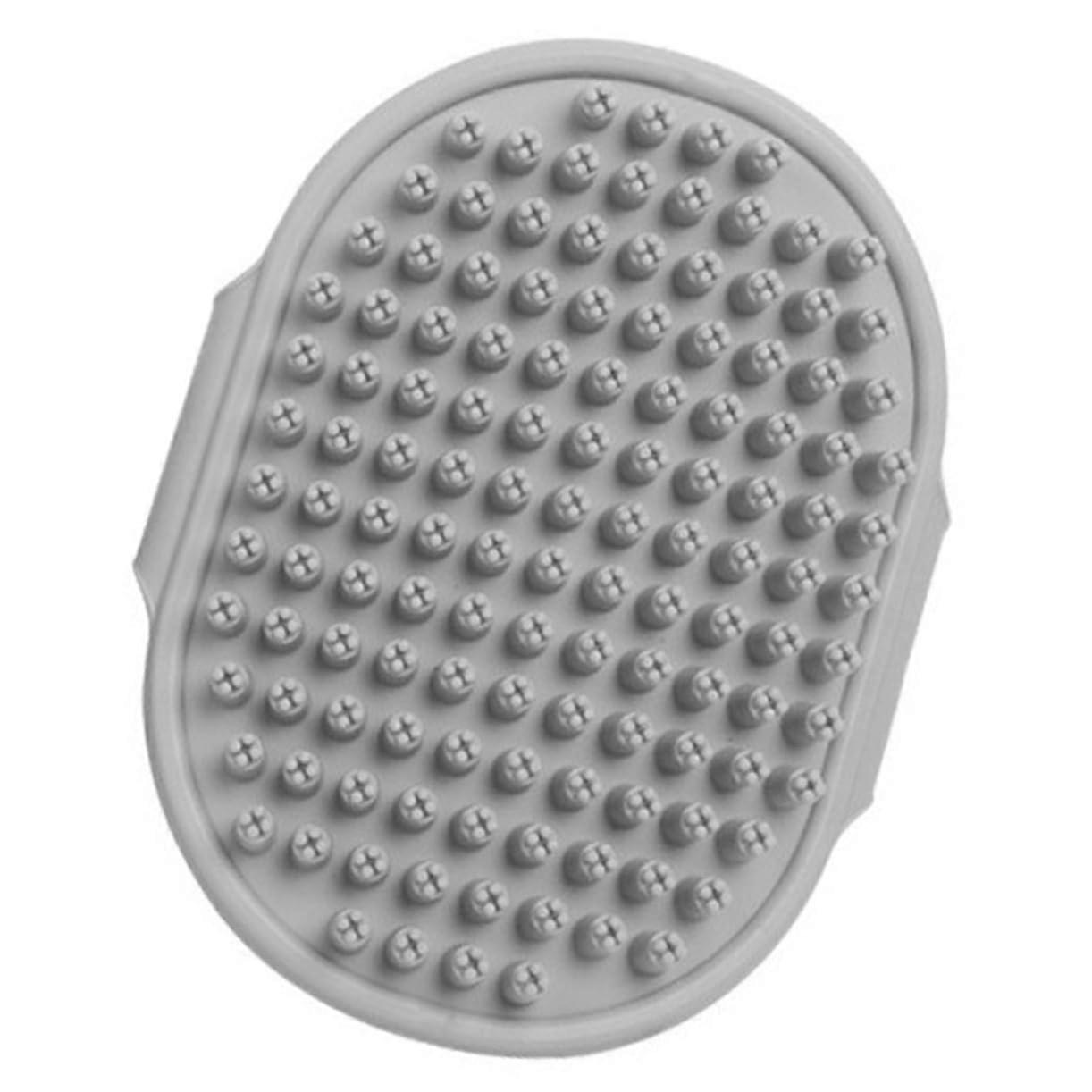 Pet Cleaning Brush for Daily Use, Grey, Ergonomic Design, Soft Bristles for Dogs and Cats, Easy to Clean