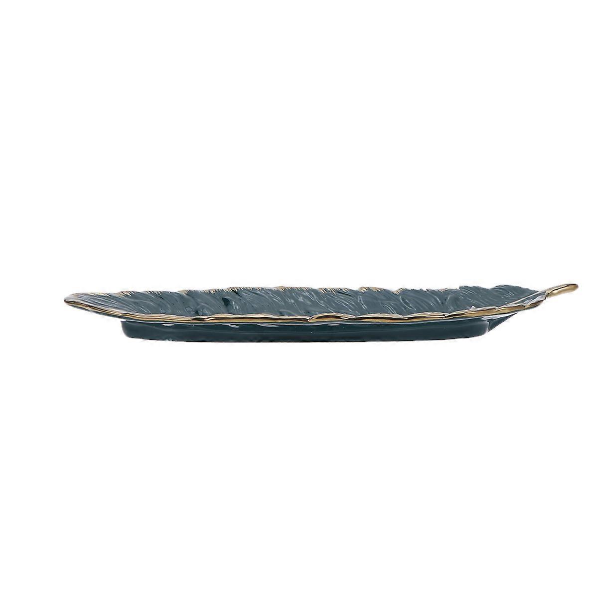Tropical Serving Dish Appetizer Platter Ceramic Tableware For Banquets Marriage Graduation Ceremony L Size 1Pack