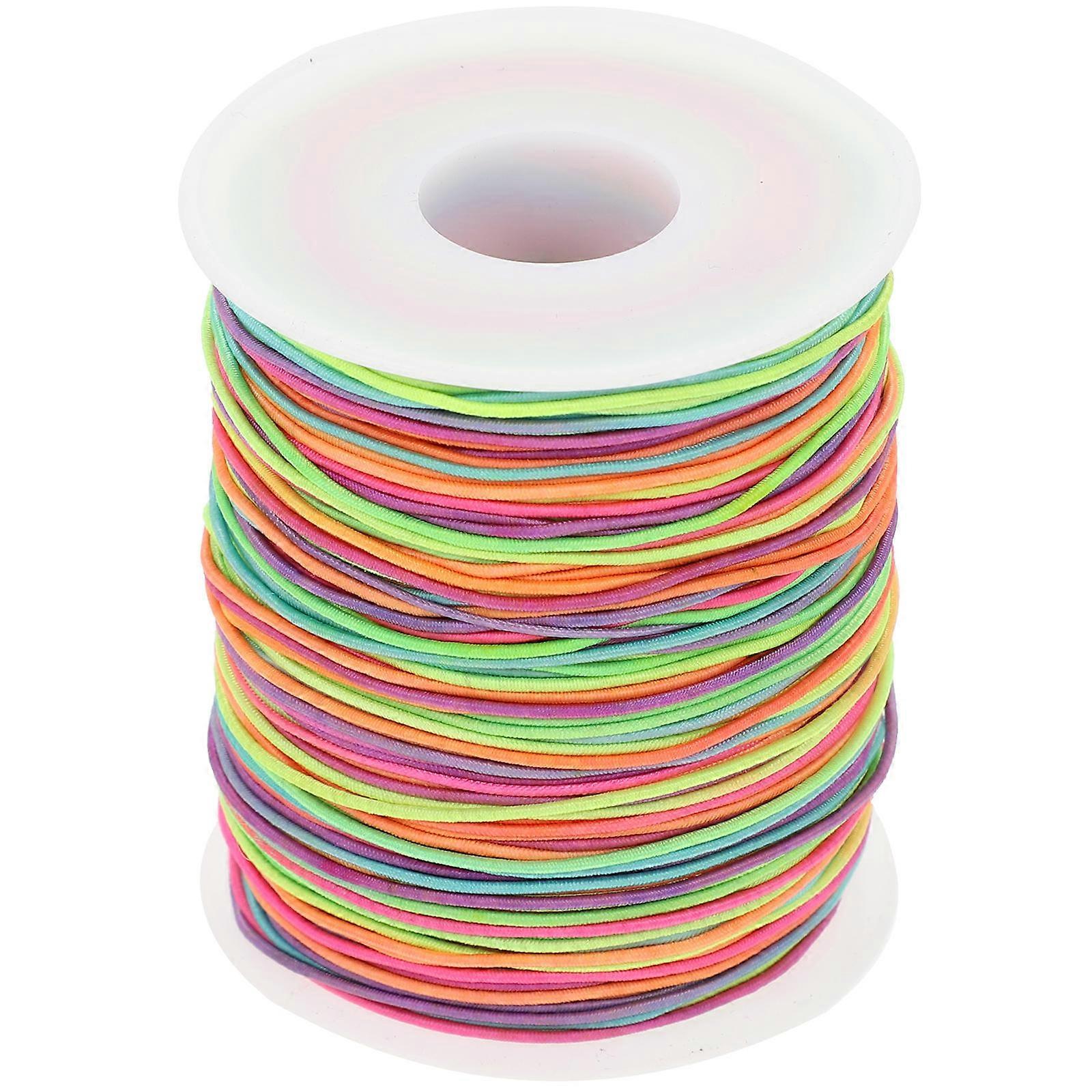 DIY Stretchy Bracelet String for Jewelry Making Multi Color Latex Nylon Polyester 1 Roll