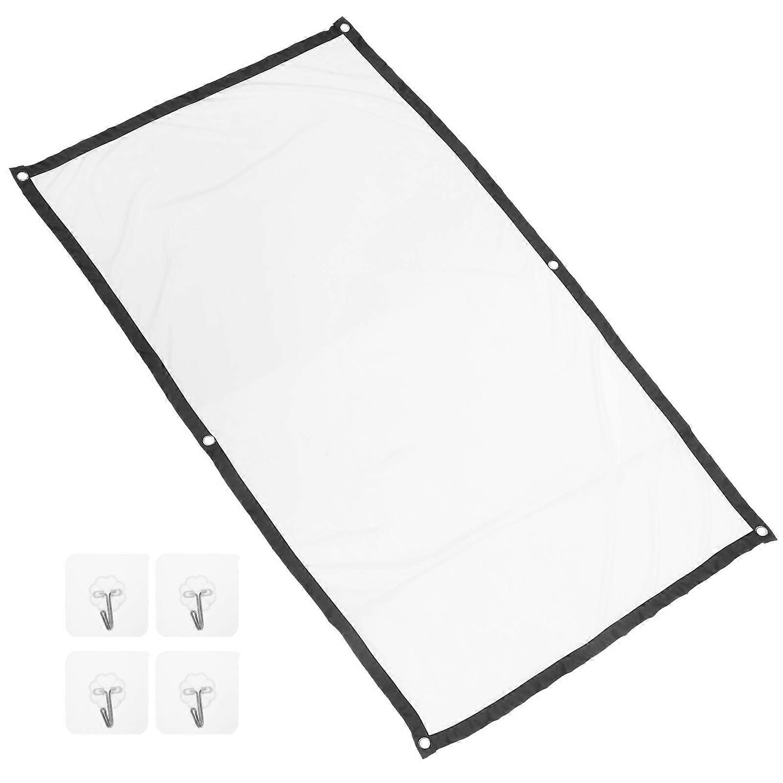 Wall Projector Screen Foldable Projection Movies Screen 60 Inch Light Absorption 1Set