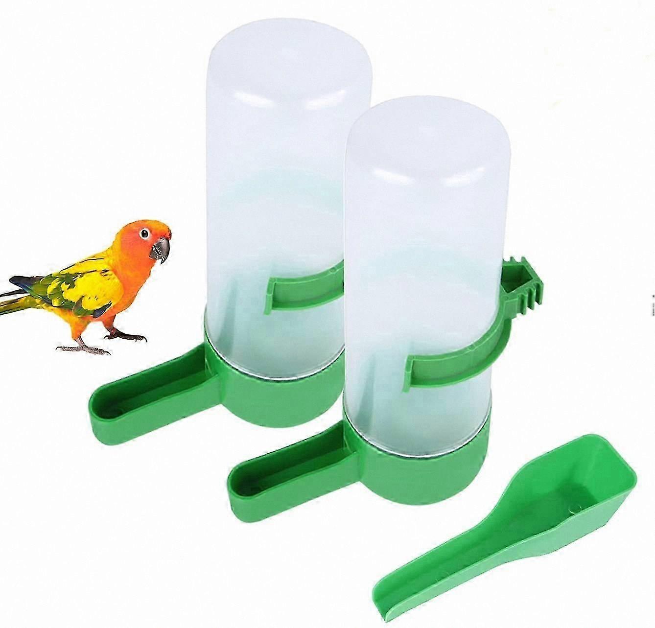 2-Pack Auto Bird Feeder and Waterer for Parakeets
