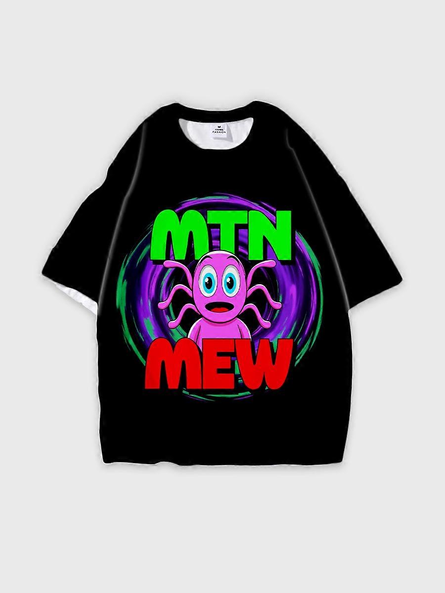 T-shirt round neck Pattern loose short sleeve N3193