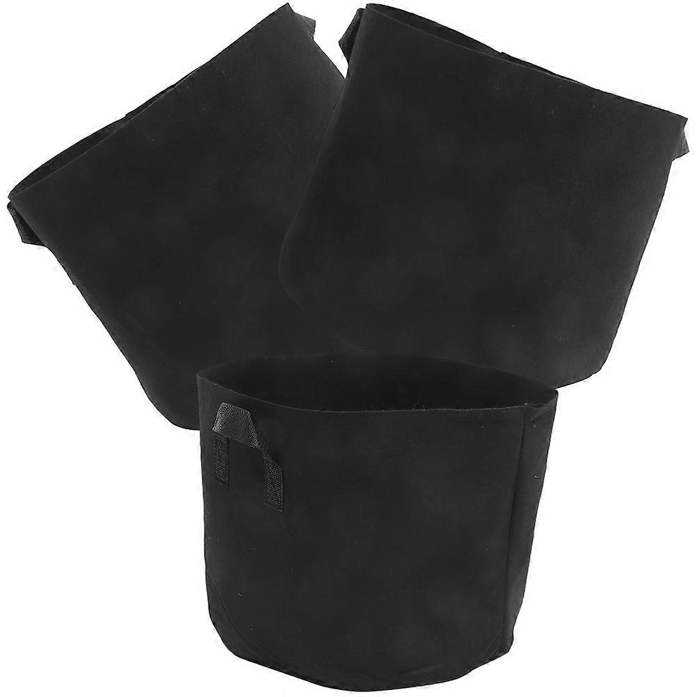 Durable Nonwoven Fabric Planting Bags for Healthy Root Formation and Daily Use Black 3Pcs