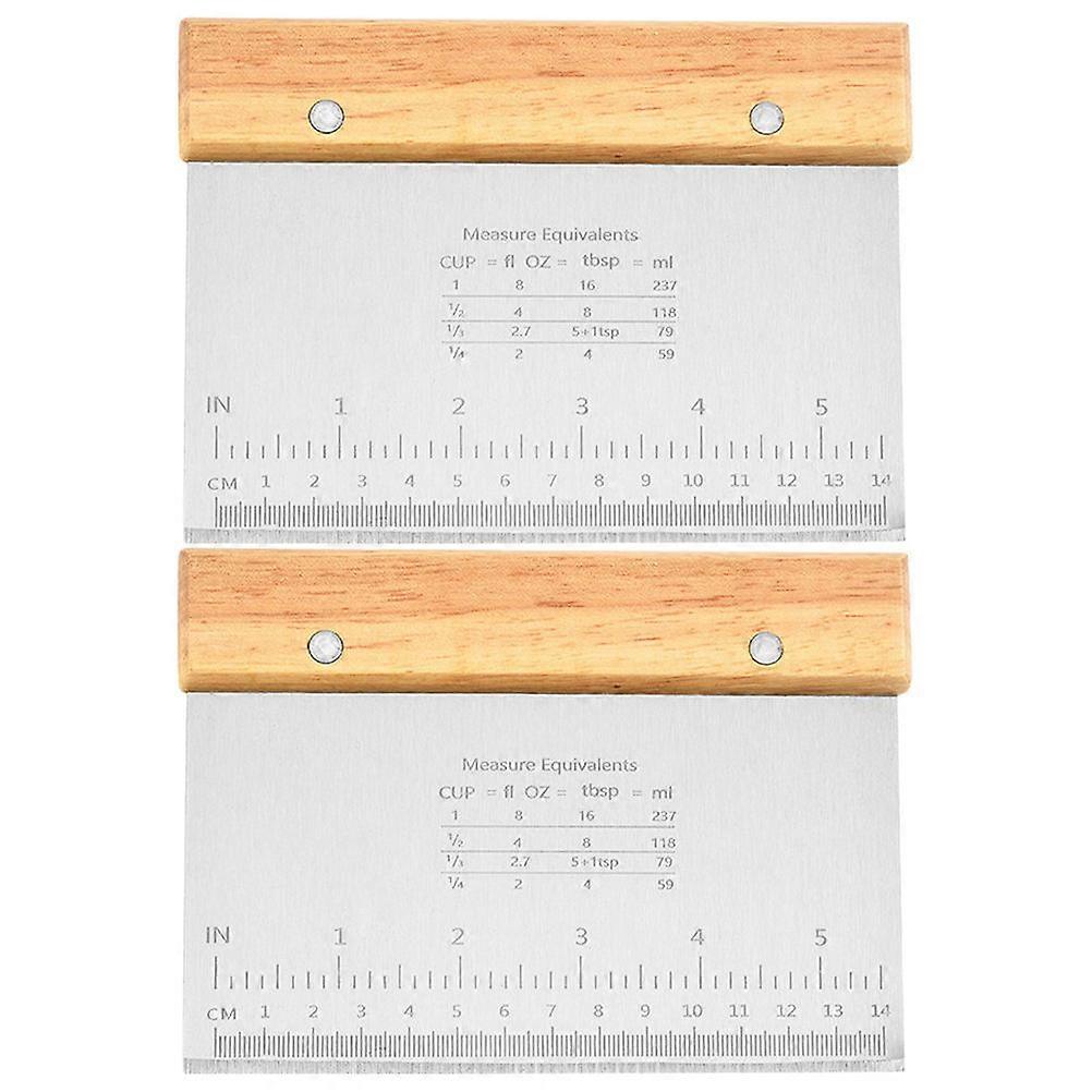 Stainless Steel and Wood Dough for Home Use with Comfortable Handle and Easy Cleaning Multi 2pcs