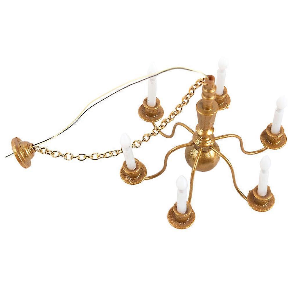Miniature Ceiling Lights Sand Table Micro Landscaping Lamp Decor for Mini House Room Gold Light Easy Install