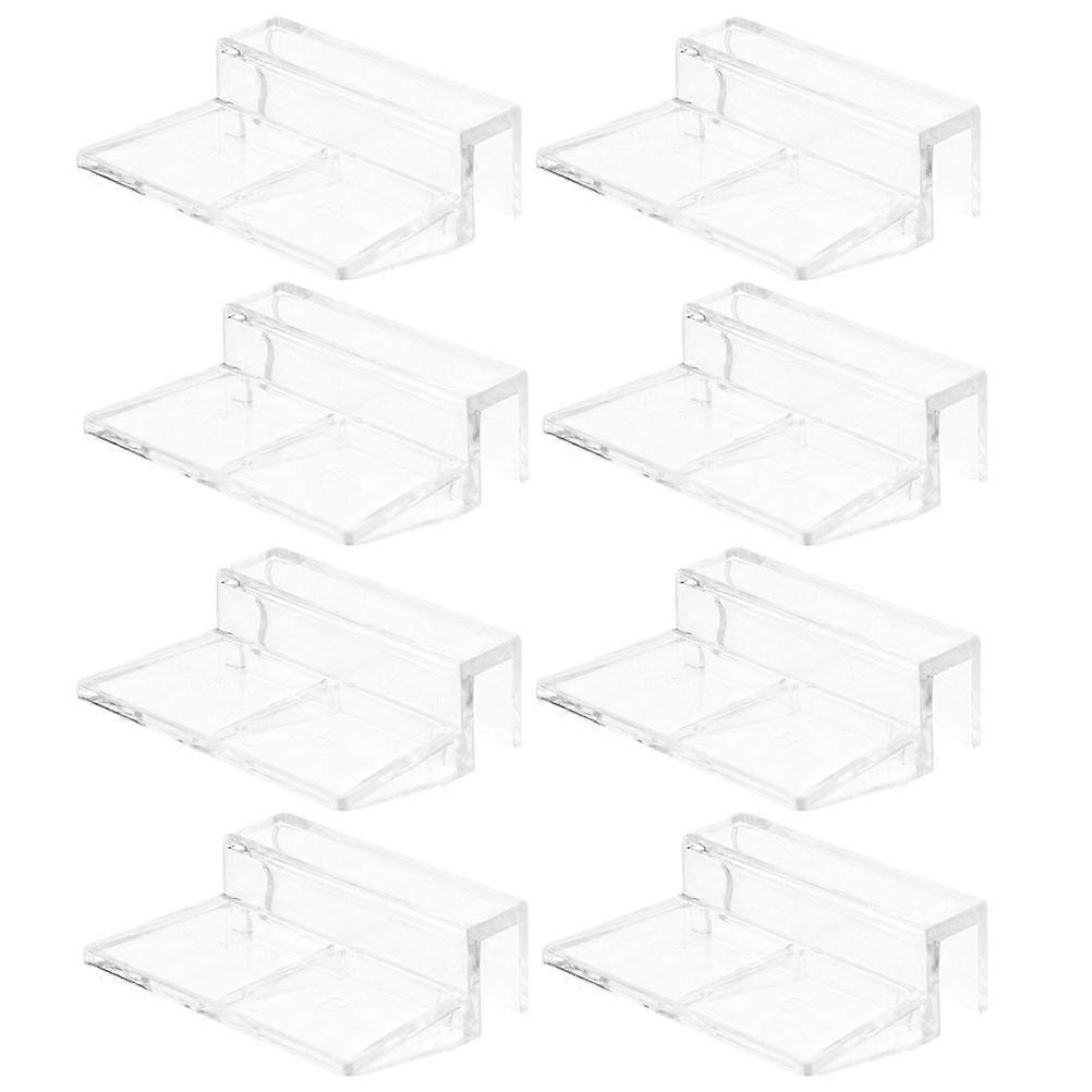 8pcs Transparent Acrylic Aquarium Lid Clips for Fish Tank Use Sturdy Support Holds 10mm Glass Lid