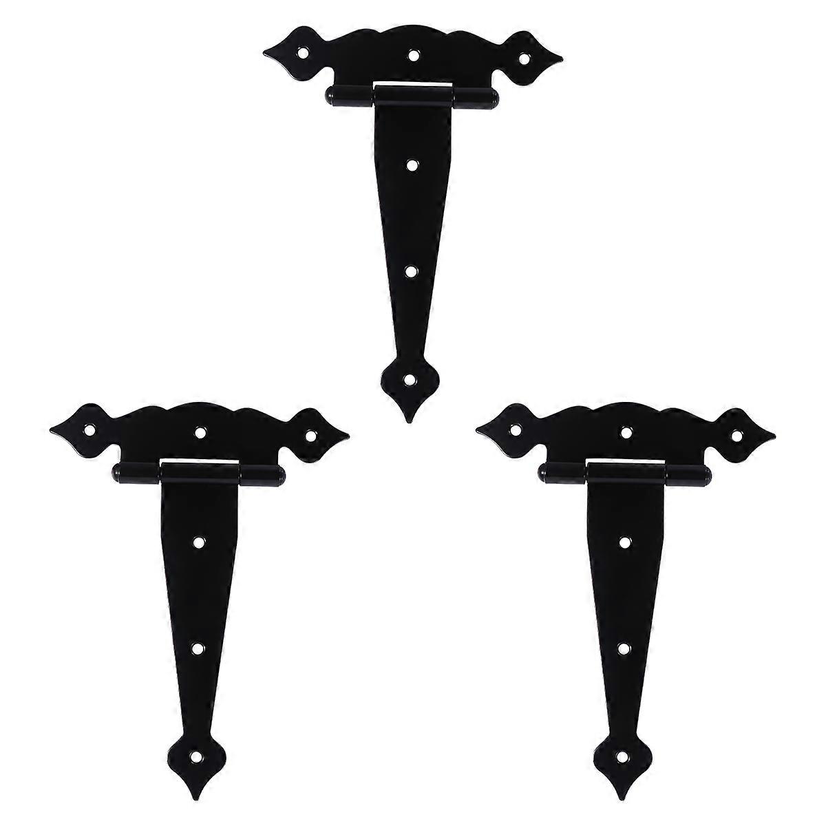 Hinge Gate 3Pcs T Shape Rustproof Iron Door Hinge For Hotel Use Stable Fixation Function