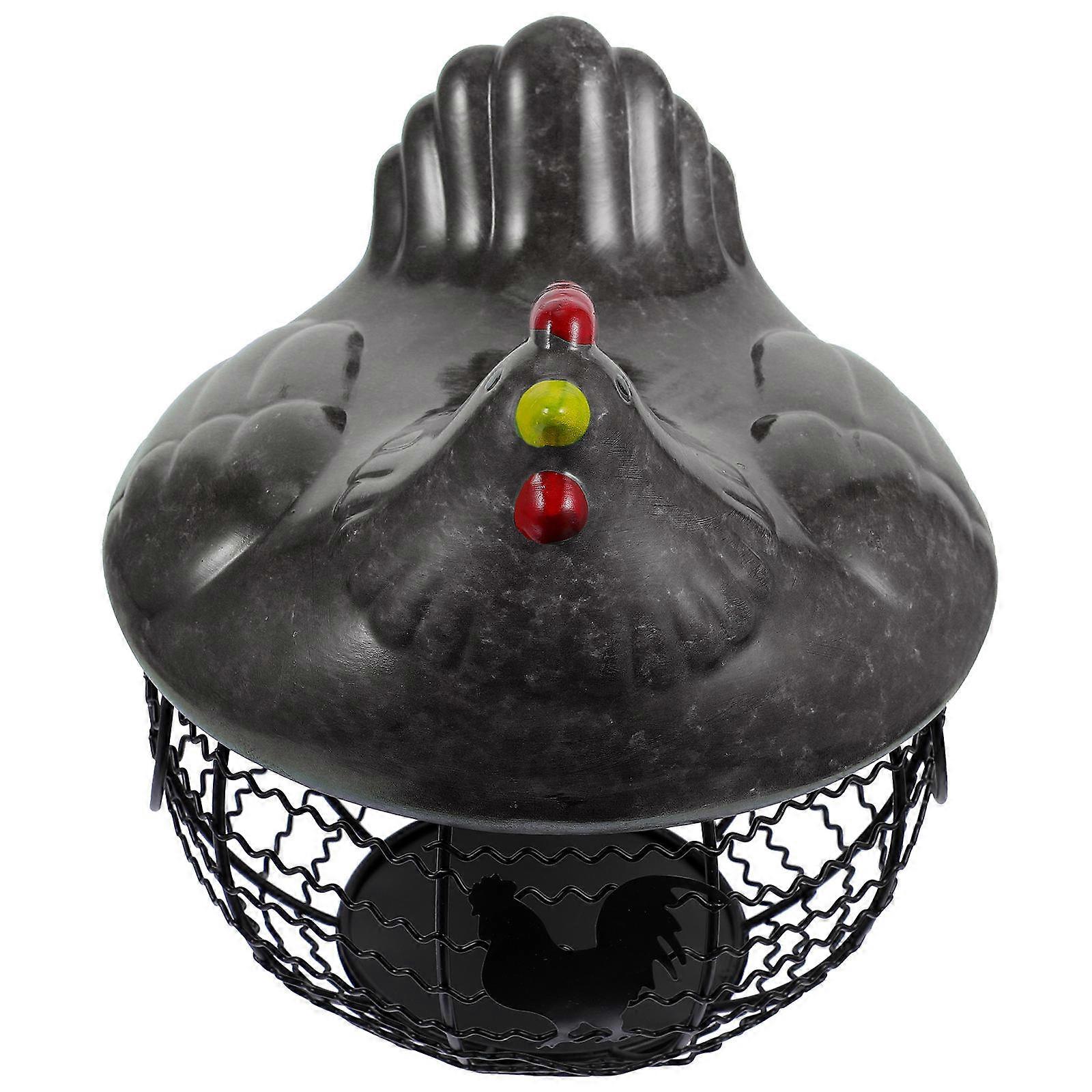 Creative Fruit Storage Basket With Hen Lid Suitable For Kitchen Decoration And 1Pcs