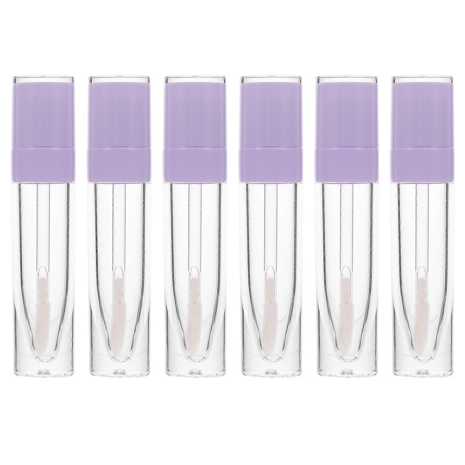 Refillable Lip Gloss Tubes Plastic Containers for Storage Use 6Pcs