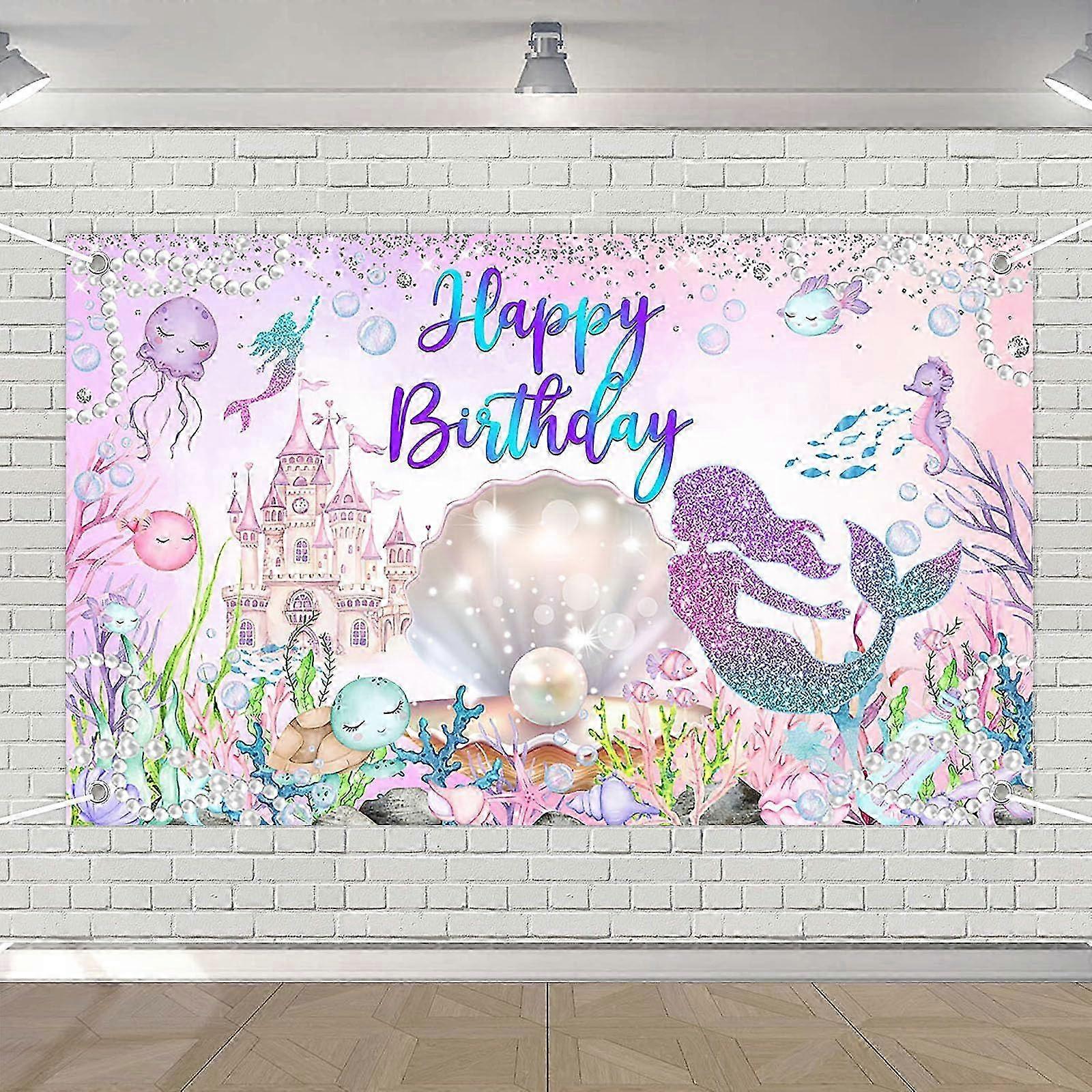 Backdrop for Birthday Party Decorations Theme Ocean Bday Party Decor