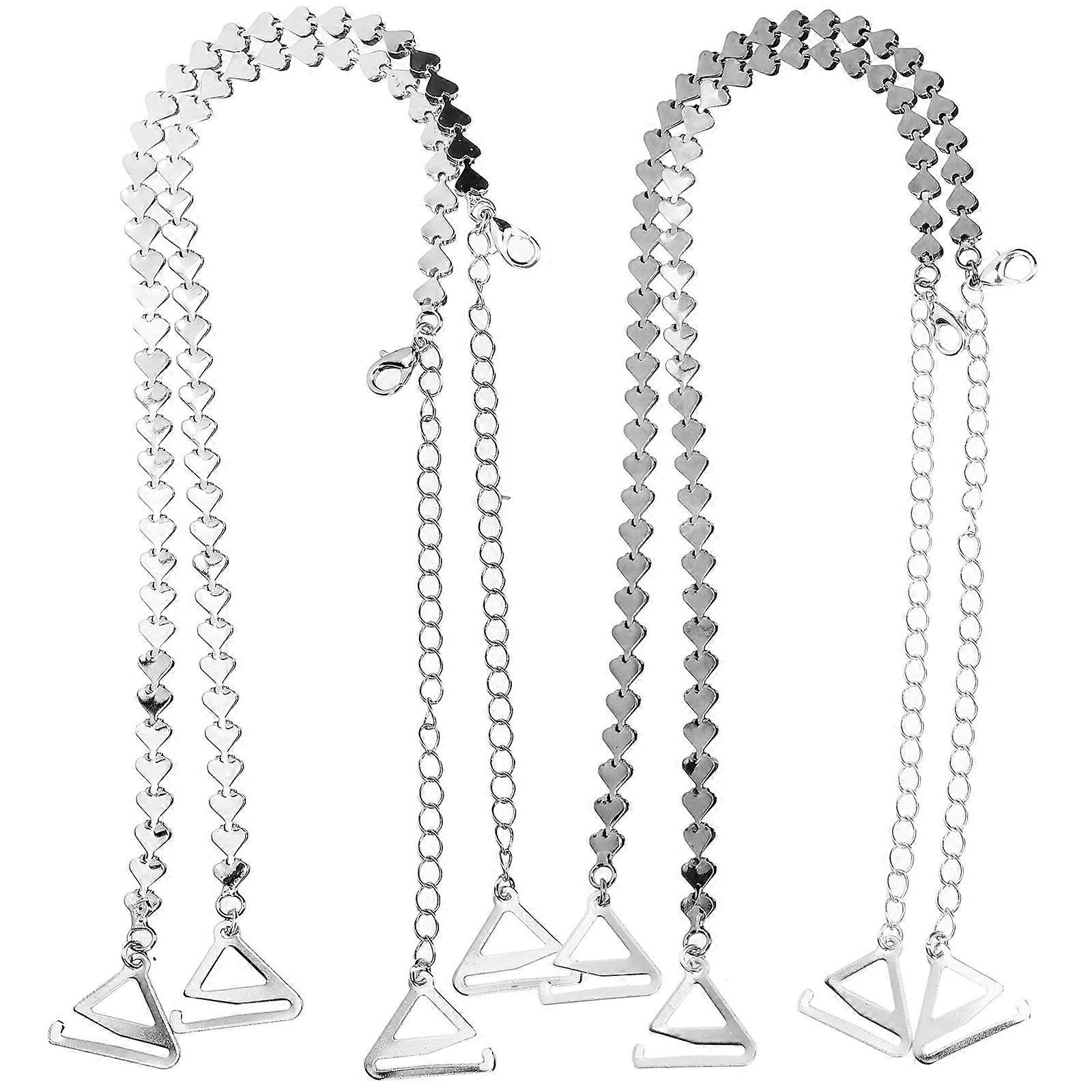 2 Pairs Non-slip Bra Shoulder Straps for Women with Durable Alloy Material and Assorted Color