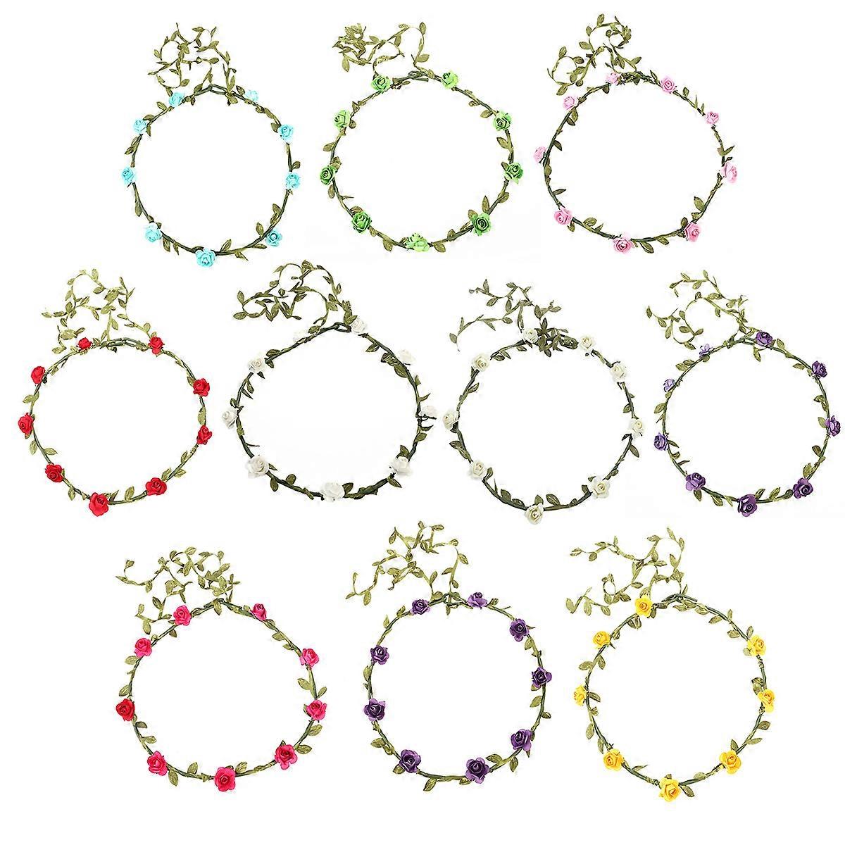 Flower Headbands for Women and Girls with Paper Cloth Assorted Color for Head Wearing and Comfortable Use