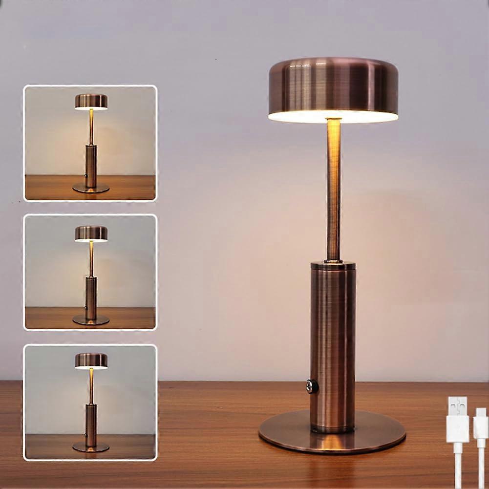 LED Table Lamp Cordless Touch Dimmable Rechargeable Battery Nightstand Light Modern Metal Indoor Outdoor Multi-Colored