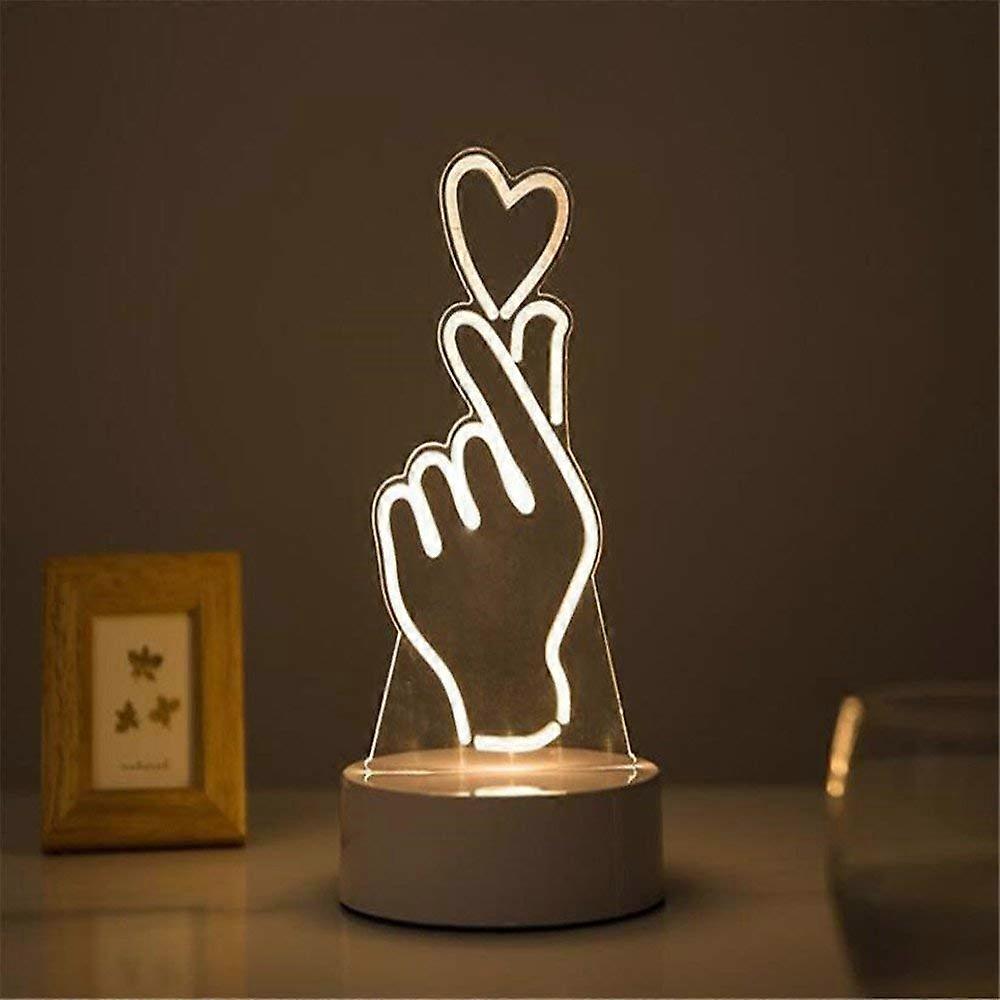 LED Lamp with 3D Stereoscopic Effect, Touch Control, Modern Acrylic Design for Office Desk Lighting