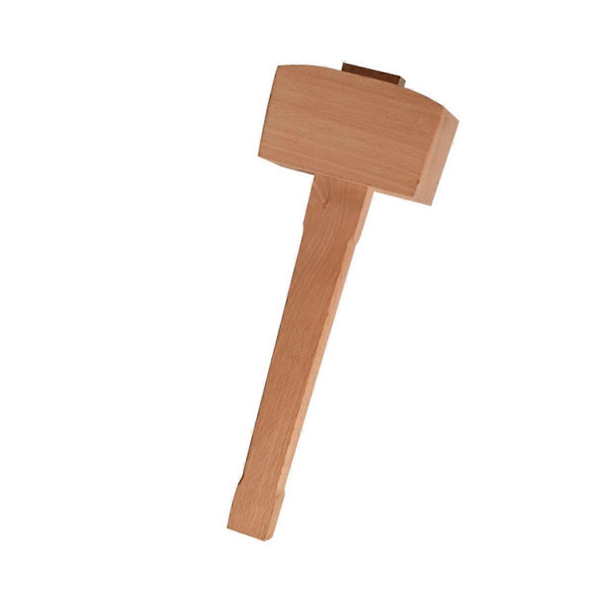 Wooden mallet for woodworking and leather DIY, sturdy handmade beechwood mallet