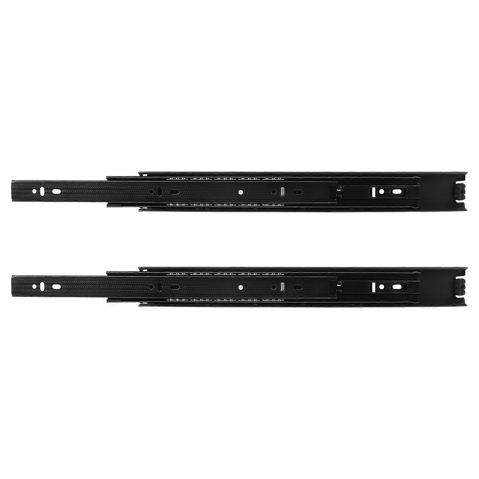 Black Heavy Duty Drawer Slides 2Pack Ideal For General Storage Solutions Featuring Heavy Load Bearing And Smooth Close Size 35x3.5cm