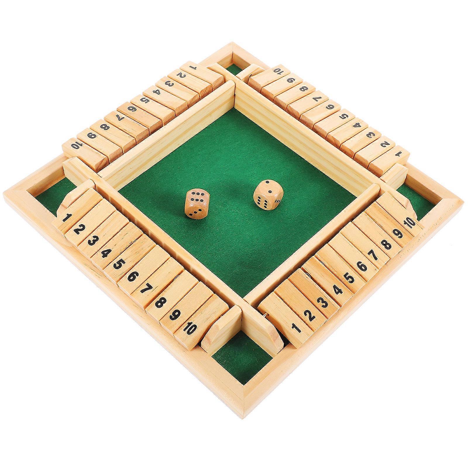 Four-Sided Flop Games Digital Educational Board Game in Green for Family and Travel Fun 1Pack Hands and Brain Coordination Training