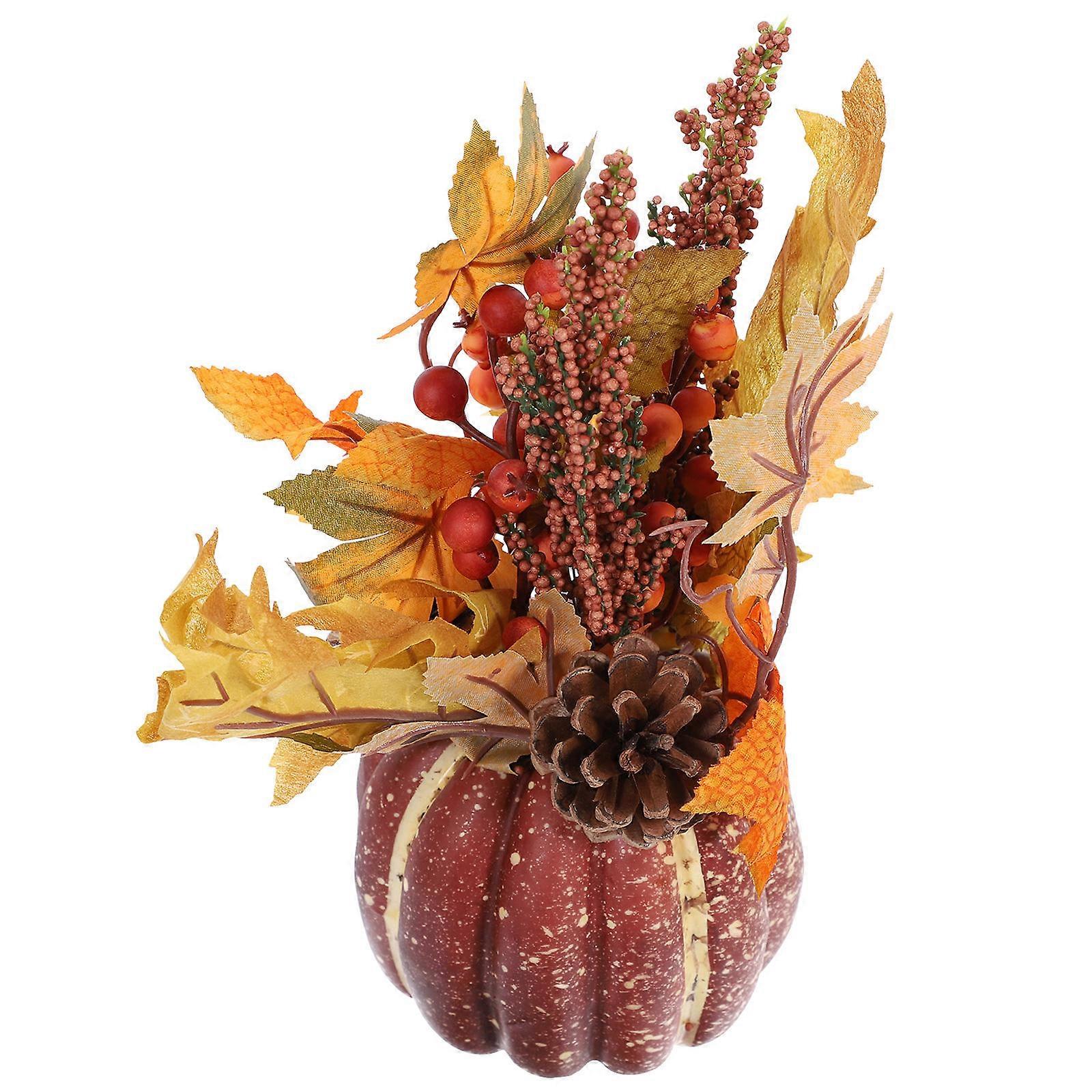 Bipeltate Adornment Vivid Fake Maple Pick for Desk Decoration Multi Color 1 Pc