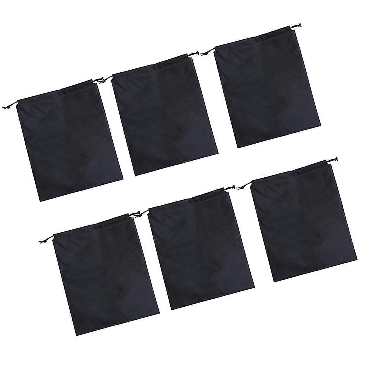 Drawstring Storage Bags 12PCS For Clothes And Electronics 40x30cm Black Dustproof Design