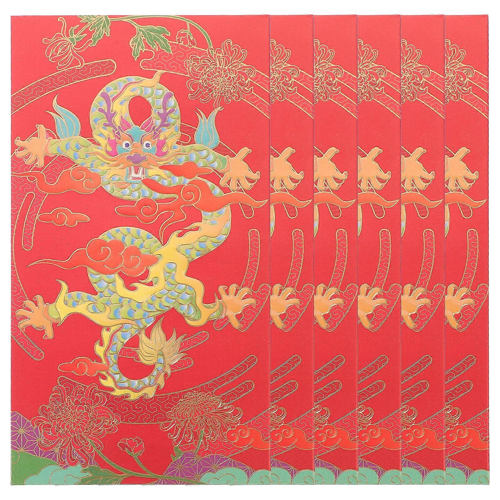 Year Of The Snake Red Packets 6Pcs For Weddings And Special Events With Creative Elements To Enhance Celebratory Atmosphere