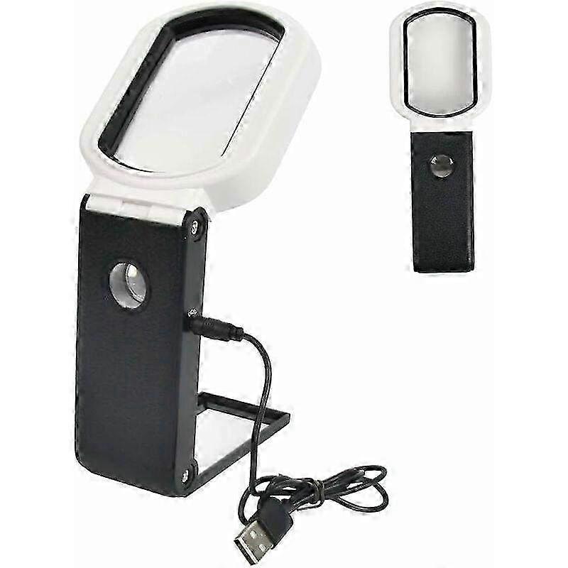 LED Magnifying Lamp with Stand - Adjustable Loupe for Close-Up Work & Precision Tasks