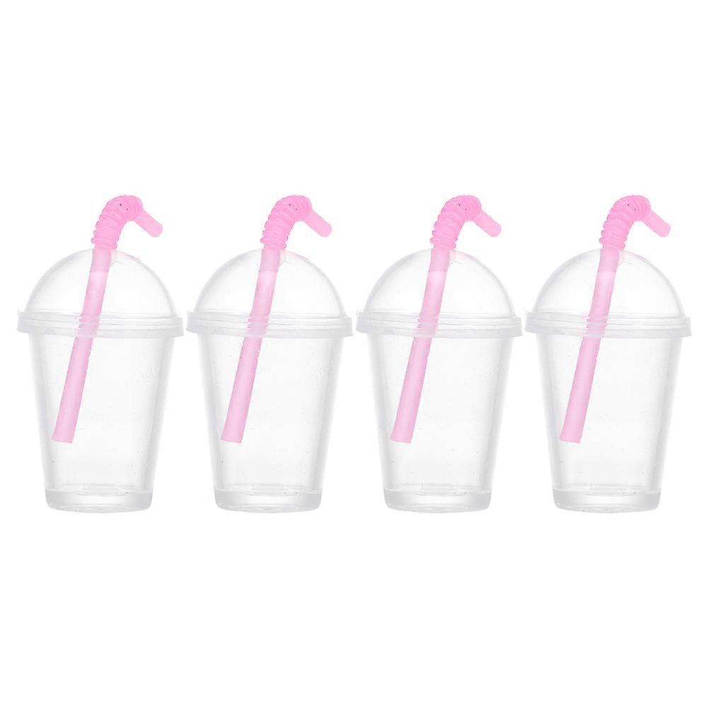 4pcs Resin Milk Tea Cup Mini House Decor Mini Cup Doll House Layout Scene Decor