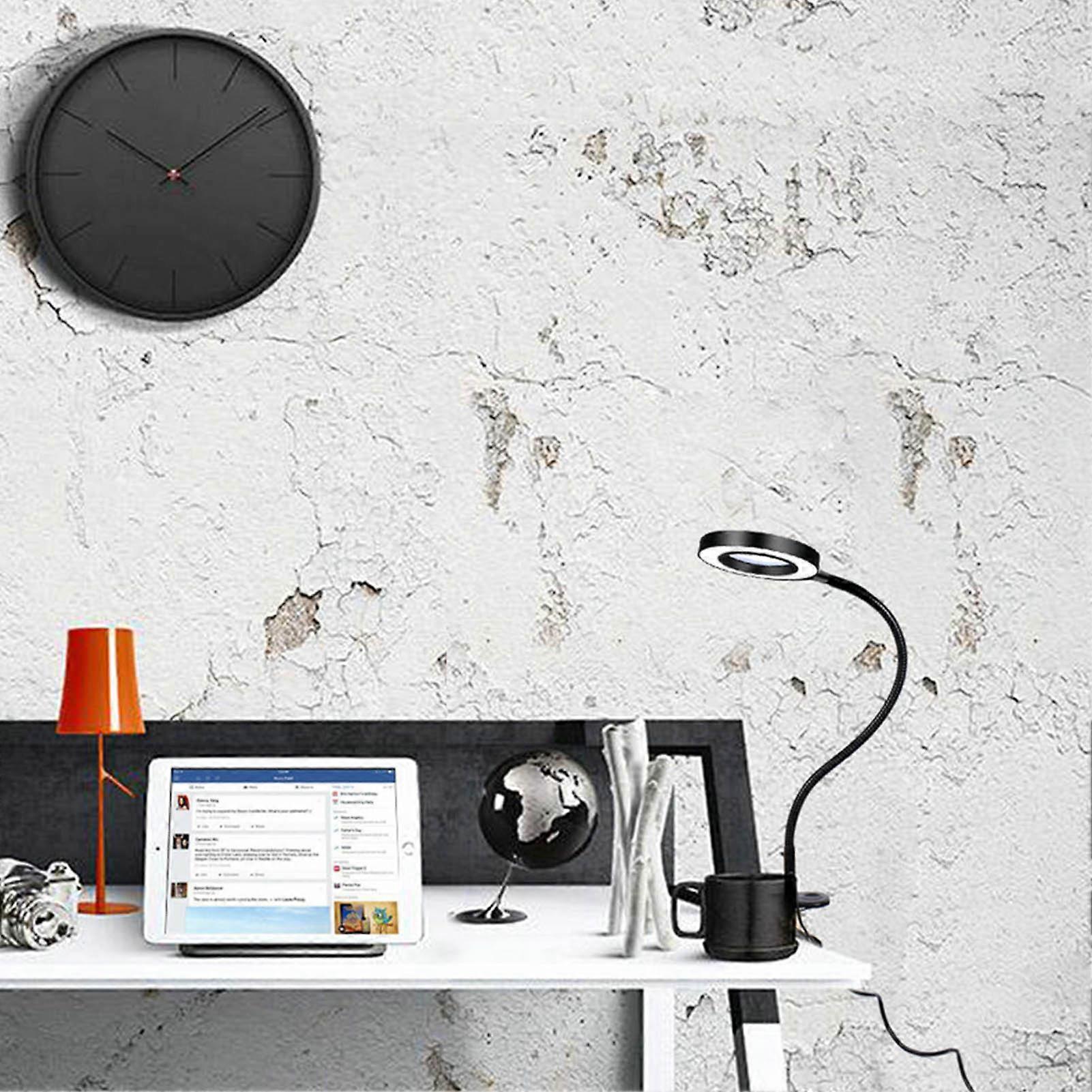 Magnifying Lamp LED Light 3X Gooseneck with USB Cable Adjustable Brightness for Reading Working 