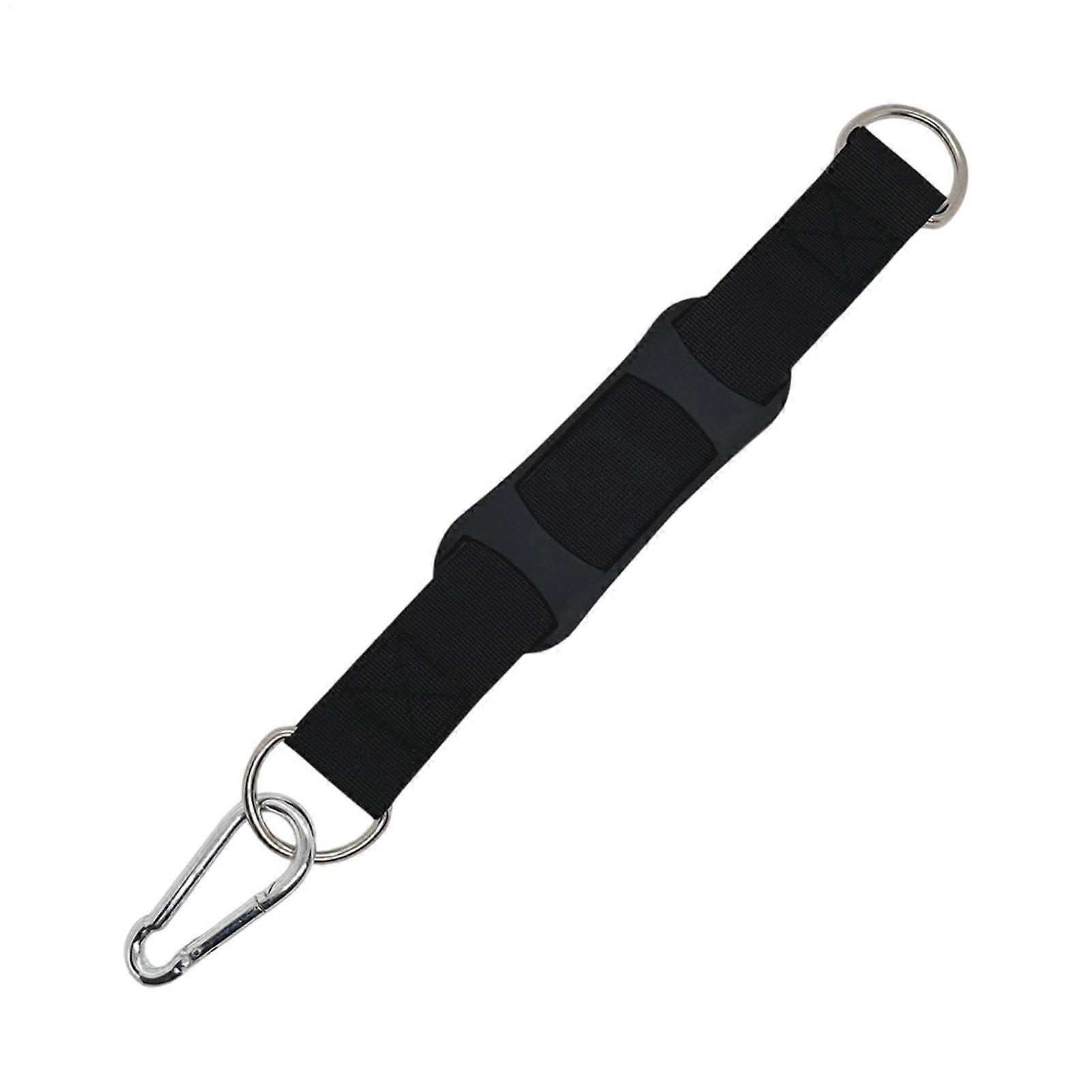 Sandbag Hanger Strap, 3.8 x 28 cm Heavy-Duty Nylon Boxing Bag Holder Strap for Hammock and Pulley, Black Metal Compatible