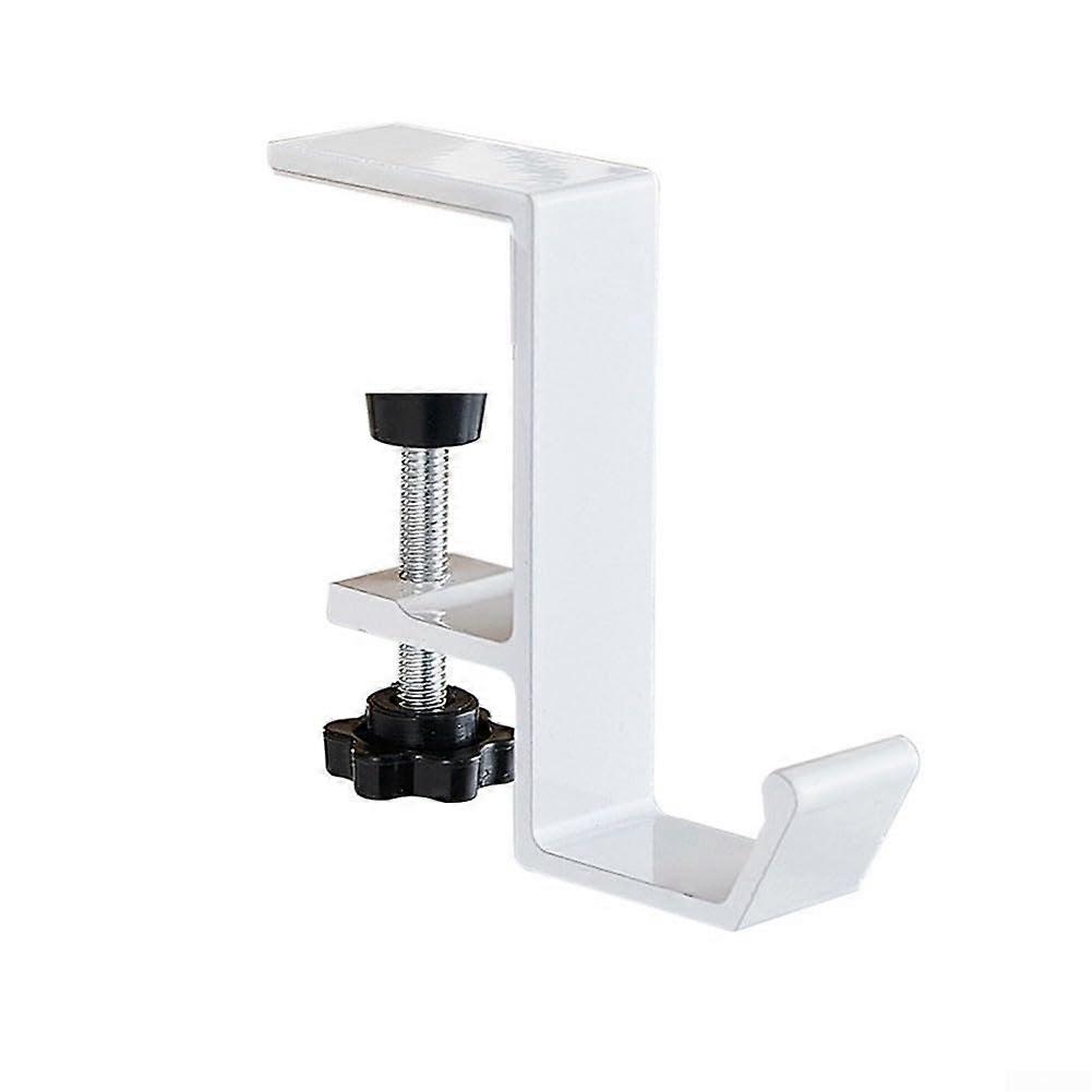 Aluminium Desk Hooks for School Bag Storage with Adjustable Features, White, Durable Design, Space-Saving Solution