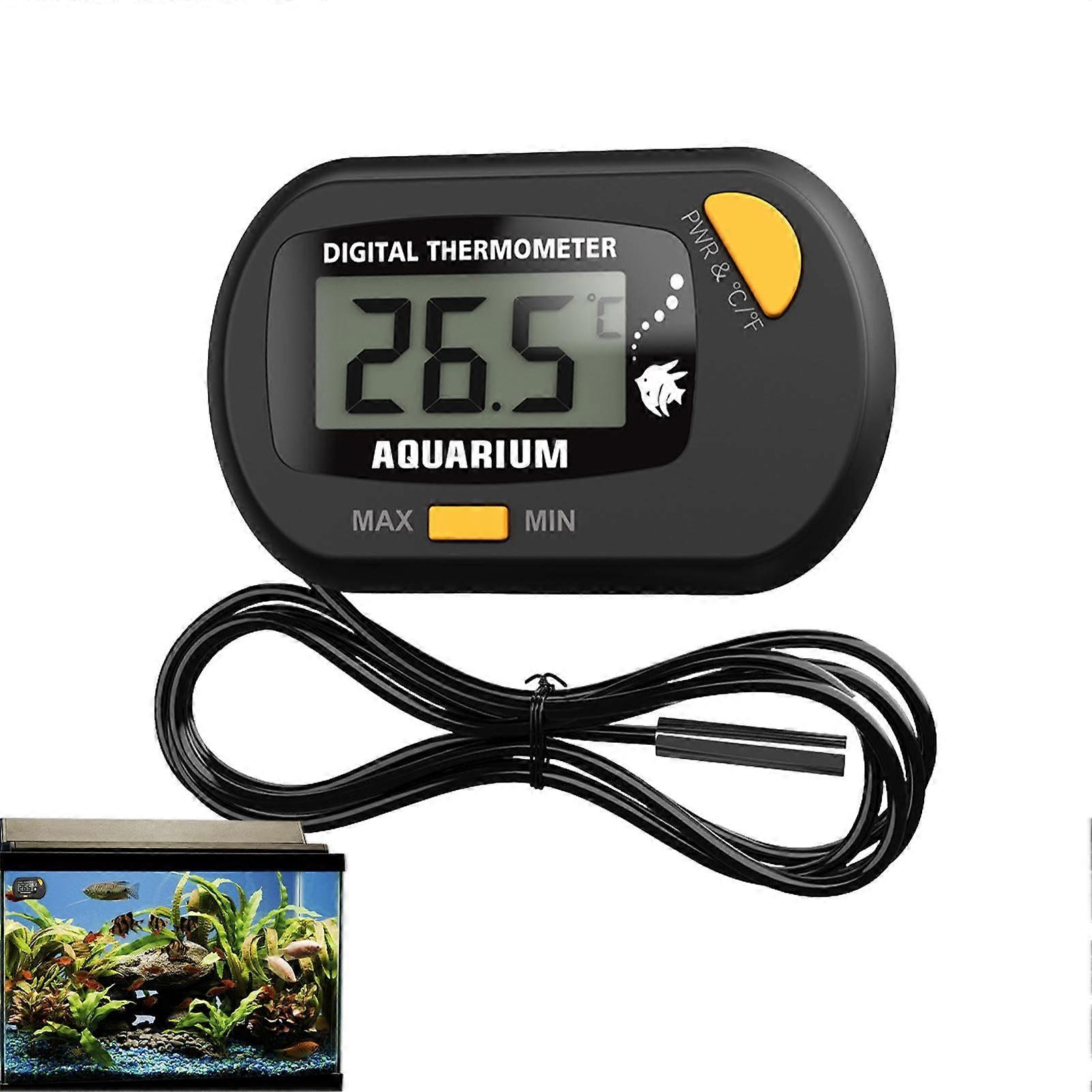 Aquarium Temperature Display, Terrarium Temperature Monitor, Aquarium Thermometer, Digital Aquarium Temperature Gauge