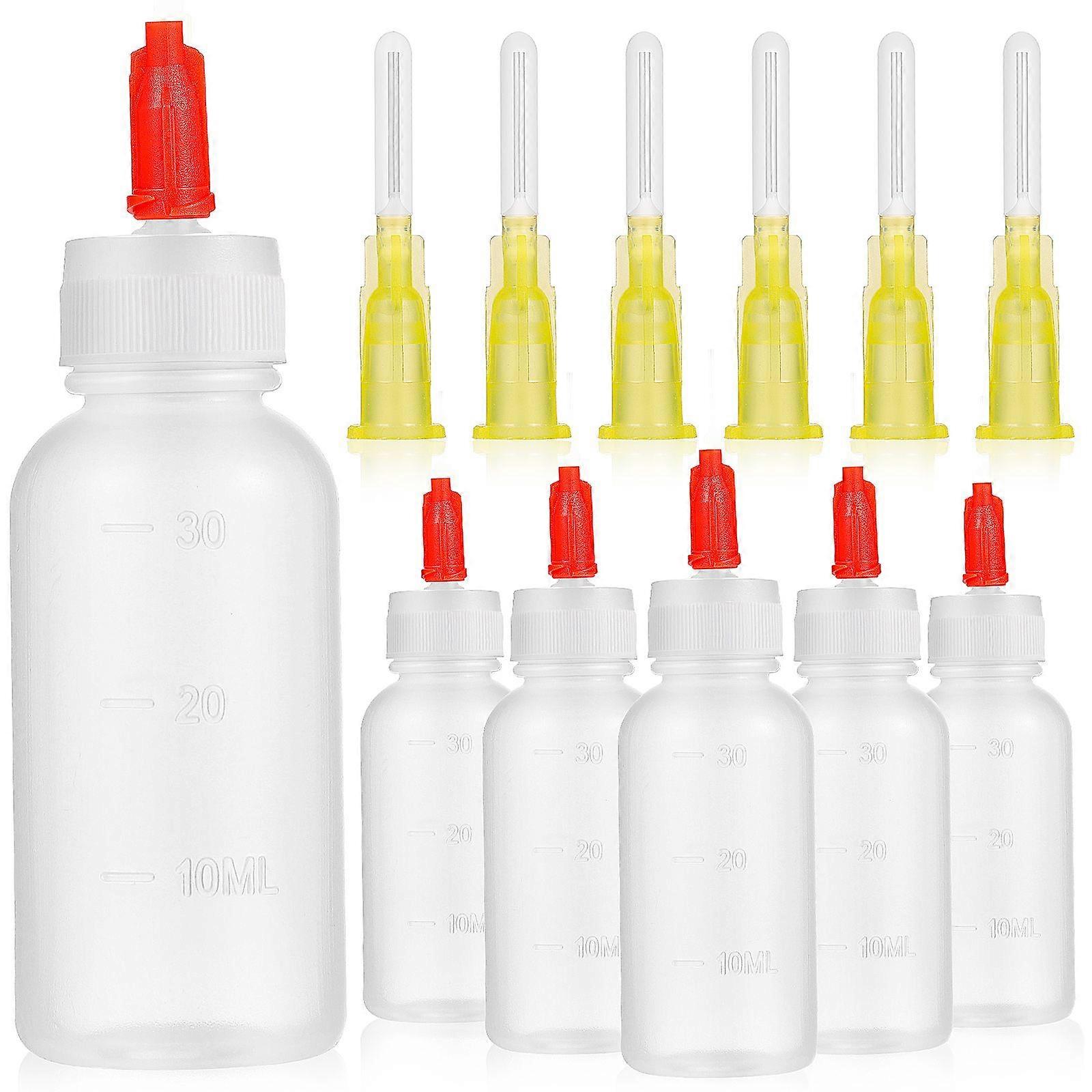 6 Sets of Precision Needle Tip Squeeze Bottles Glue Applicator Bottle Glue Dropper Bottle