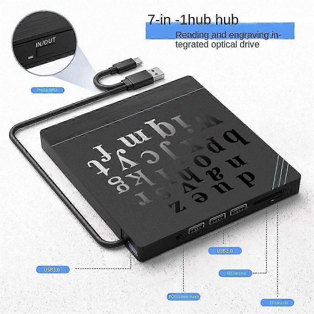 External DVD Optical Drive Laptop Desktop Universal Multifunction CD Burner USB3.0 External Optical