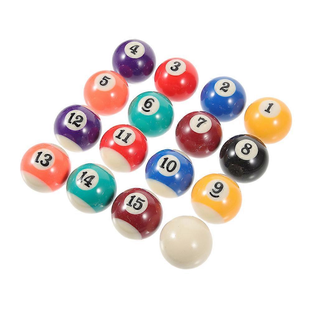 Billiard Pool Ball Mini Round Balls Indoor Table Game Multi Resin Balls Hand-Eye Coordination 16Pcs