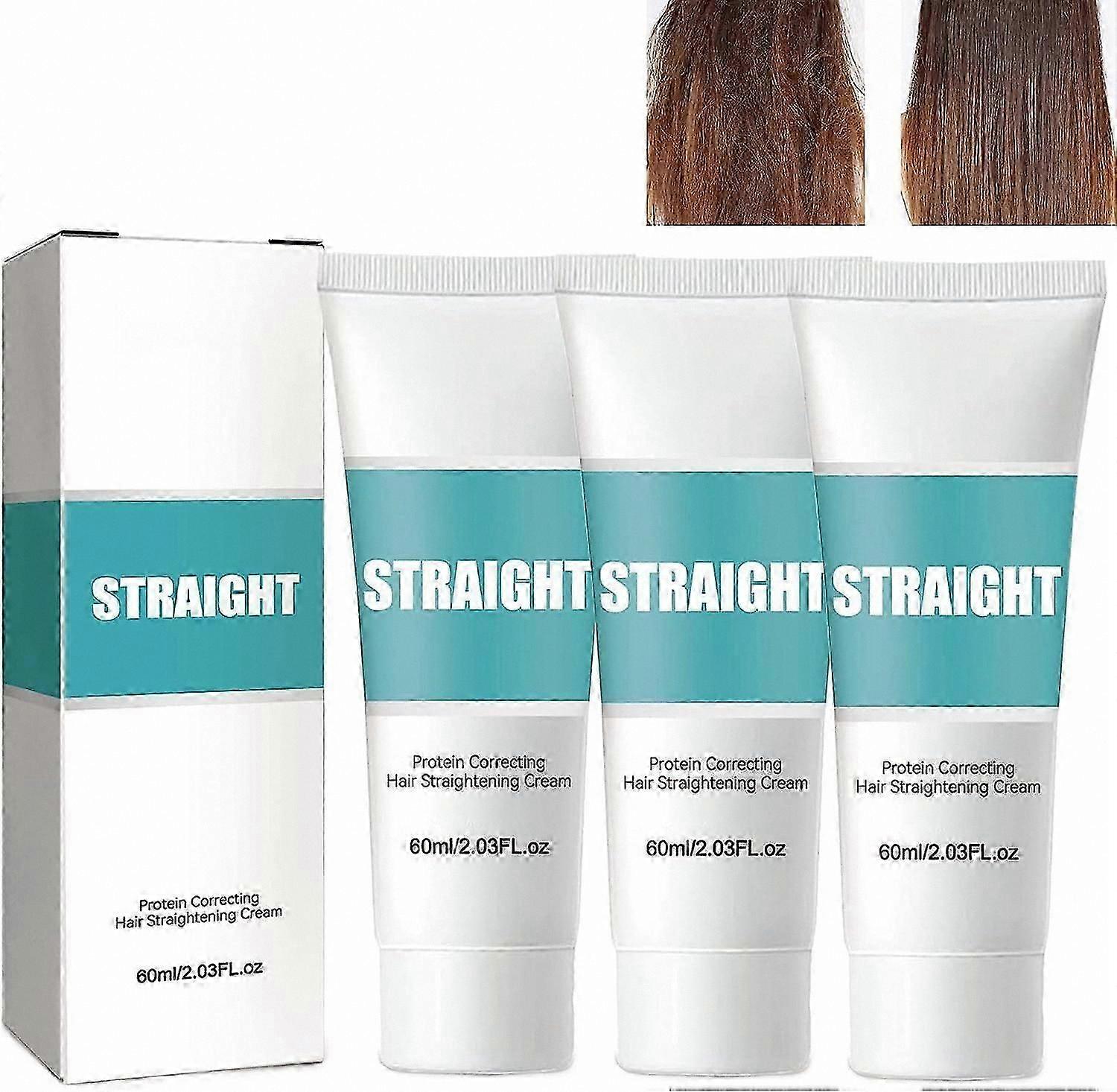 Smoothing Hair Straightener Cream with Silk and Gloss, Nourishing Formula for Frizz-Free Results