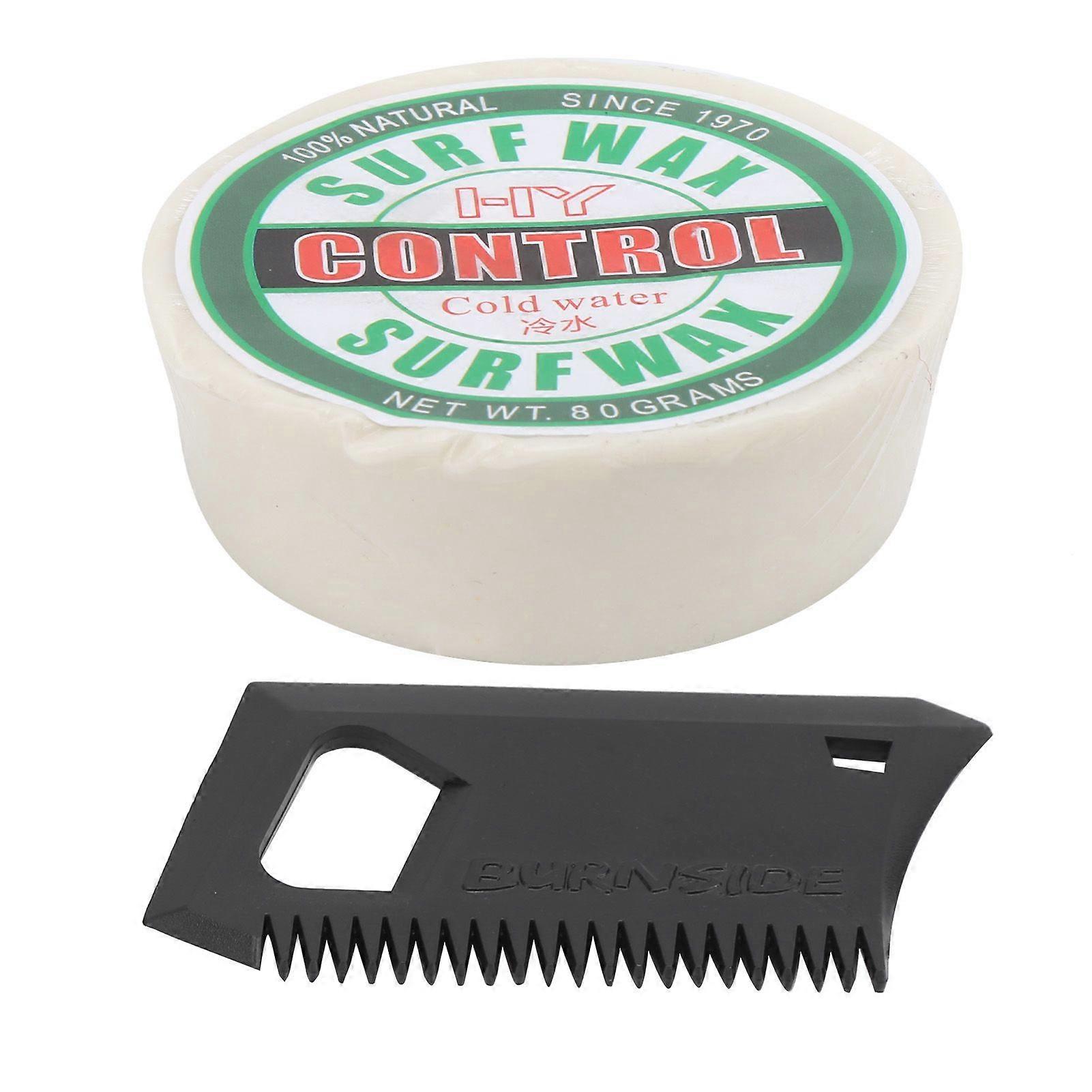Portable AntiSlip Paraffin Surf Skateborad Wax Surfing Board Accessory with Wax Comb(Cire L'eau Cool )