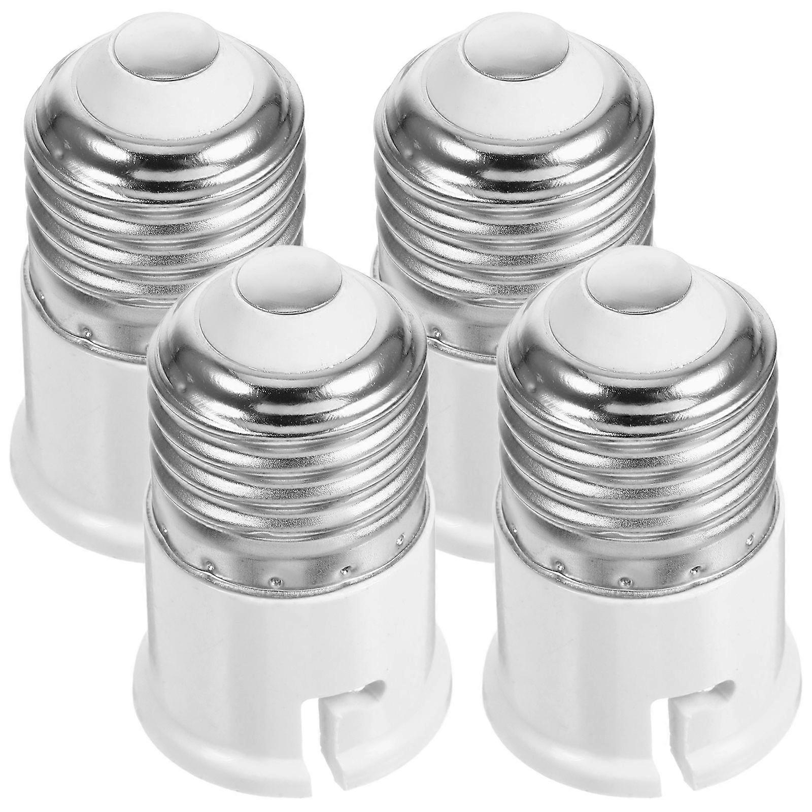 4pcs E27 to B22 Light Bulb Base Adapter Screw Lamp Holder Converter Socket Light Accessory Home Gadget for Home