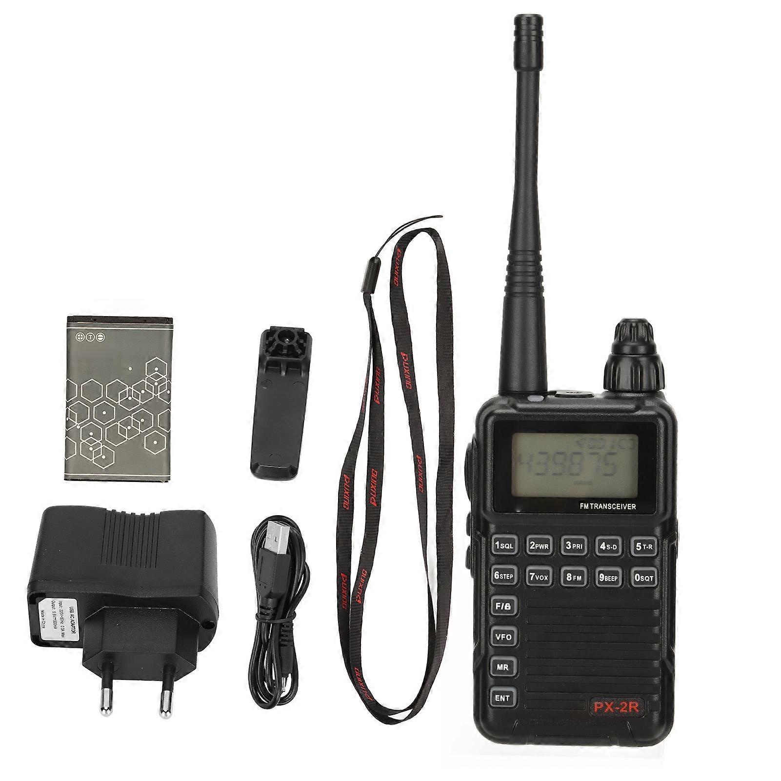 Mini Dual Band Long Range Walkie Talkies with LCD Display and Emergency Call Features