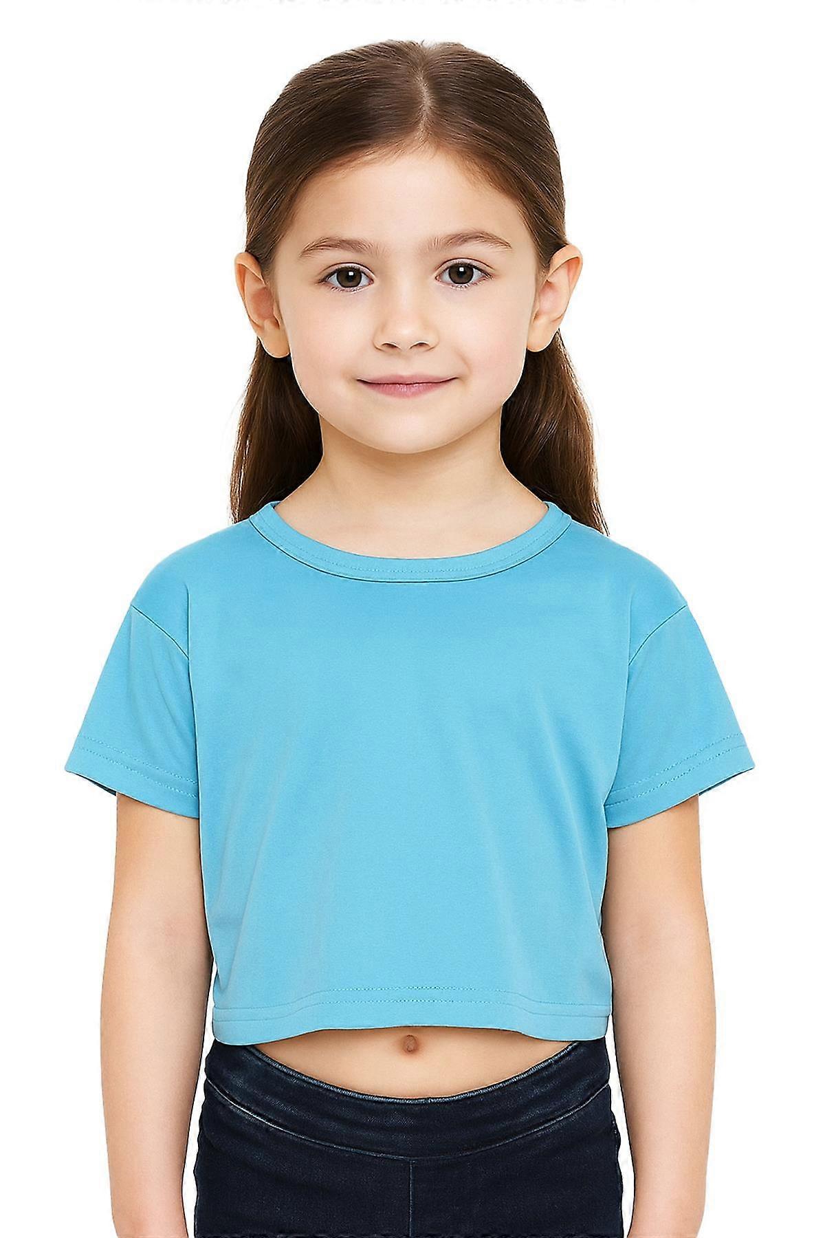 A2Z 4 Kids Girls Crop Top Plain Comfy Summer Fashionable Outfit Age 5-13 Years