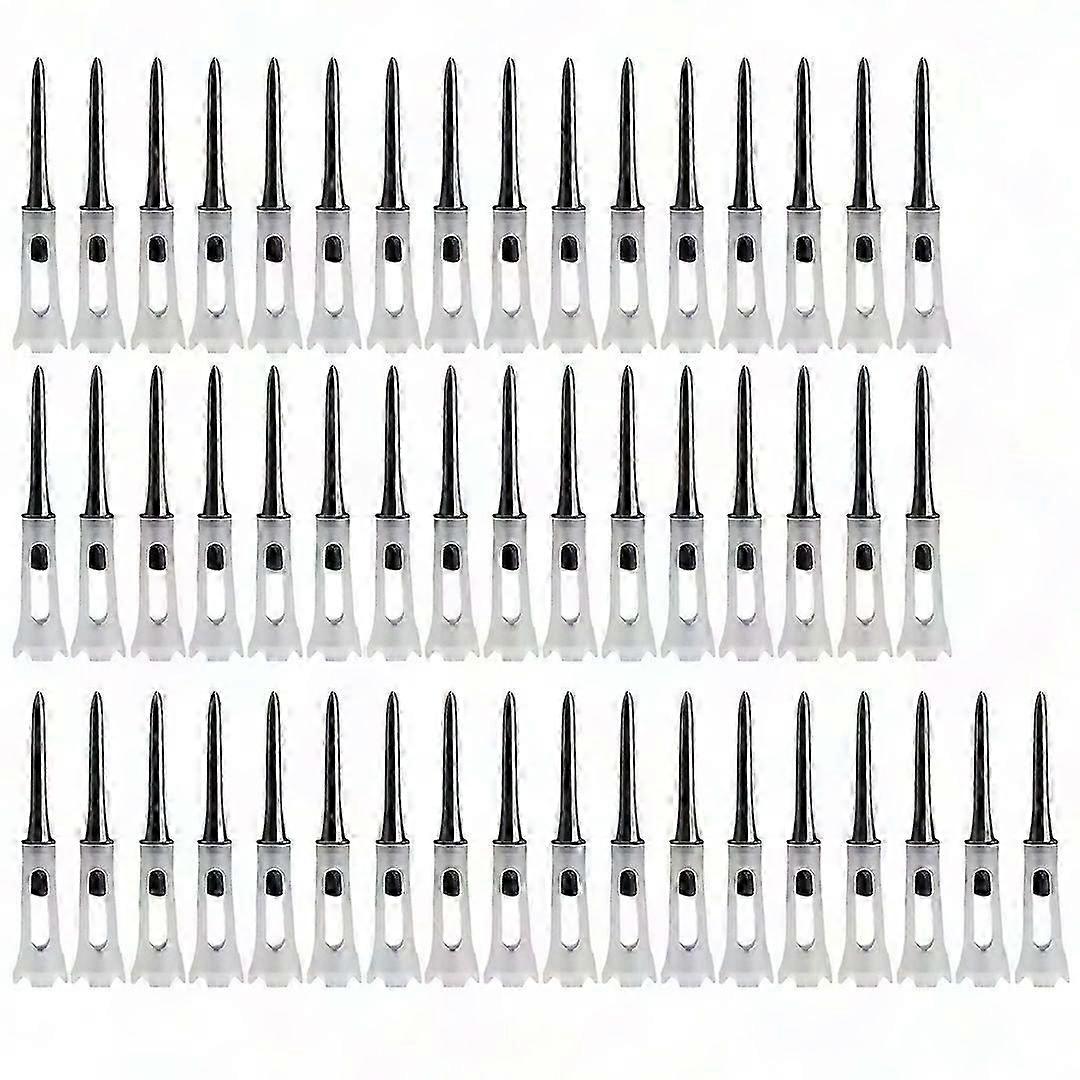 50Pcs Double Layer Plastic Golf Tees - Soft Low Resistance Training Tool for Golf Practice