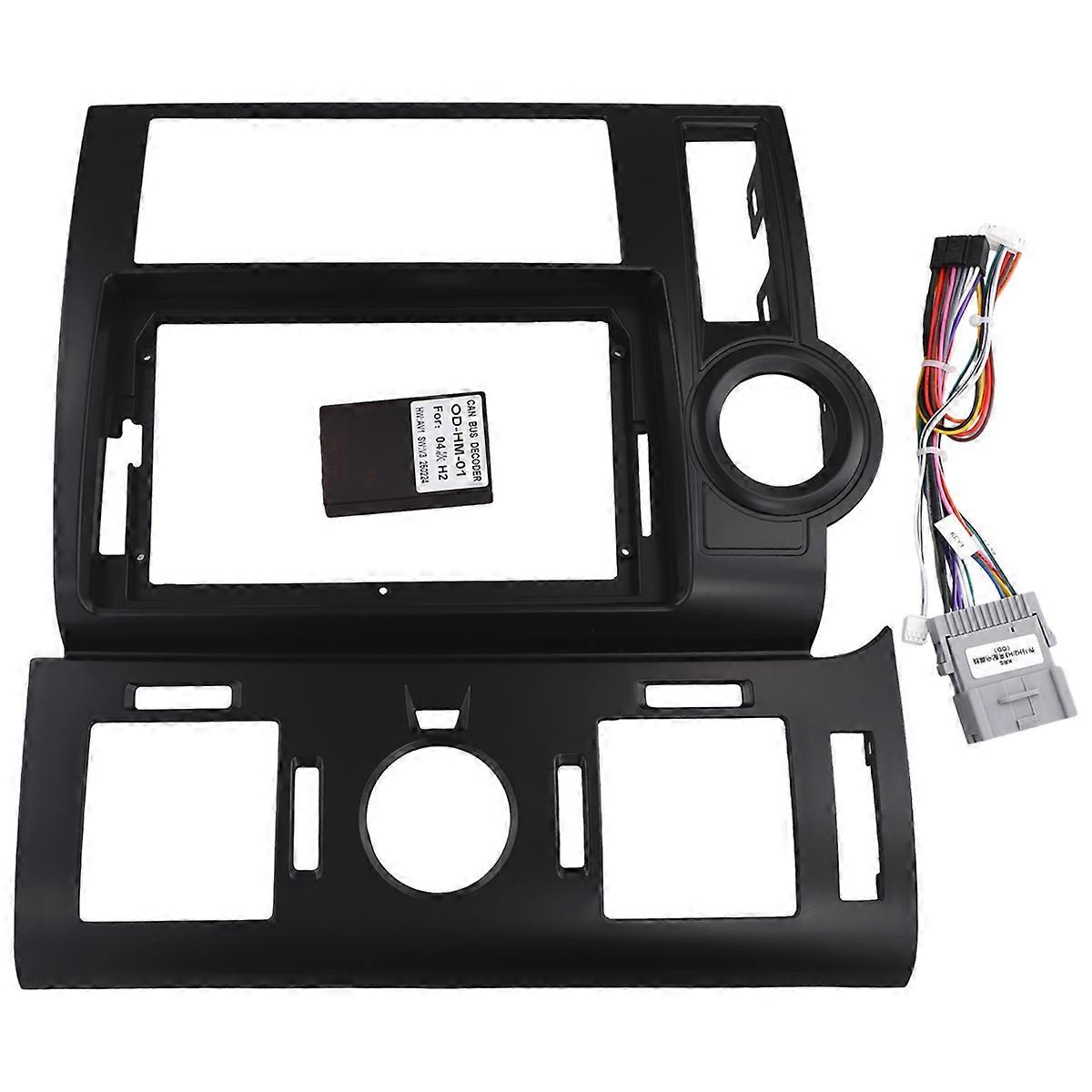 For Car Frame Fascia Adapter Canbus Box Decoder Android Radio Dashboard Fitting Panel Wire Harness Kit Black
