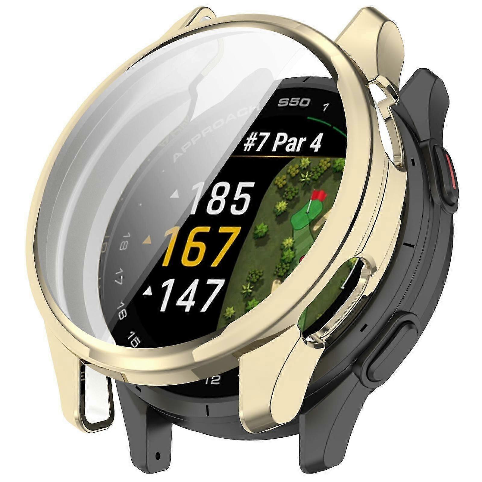 Full coverage case for Garmin Approach S50, electroplated TPU shield