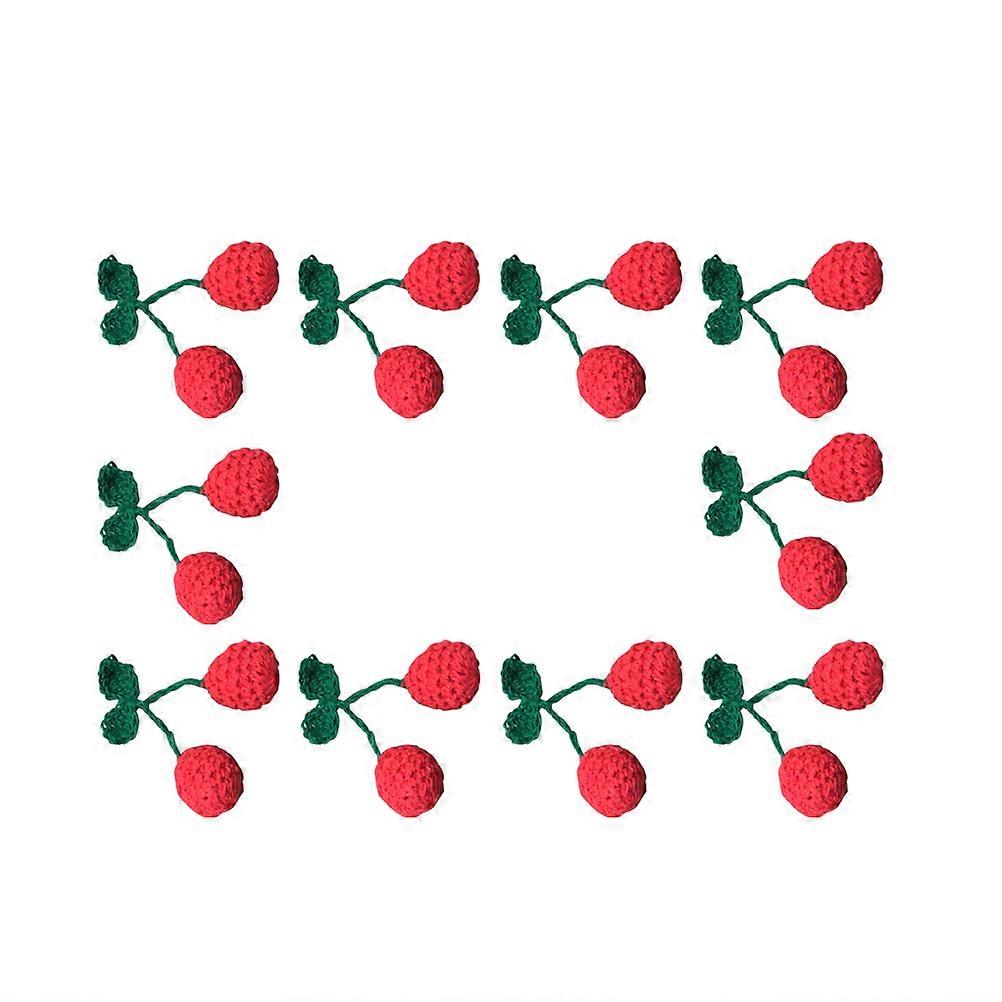 Cherry Design Earring Ornaments for DIY Use Made of Resin Durable and Lovely Red Color