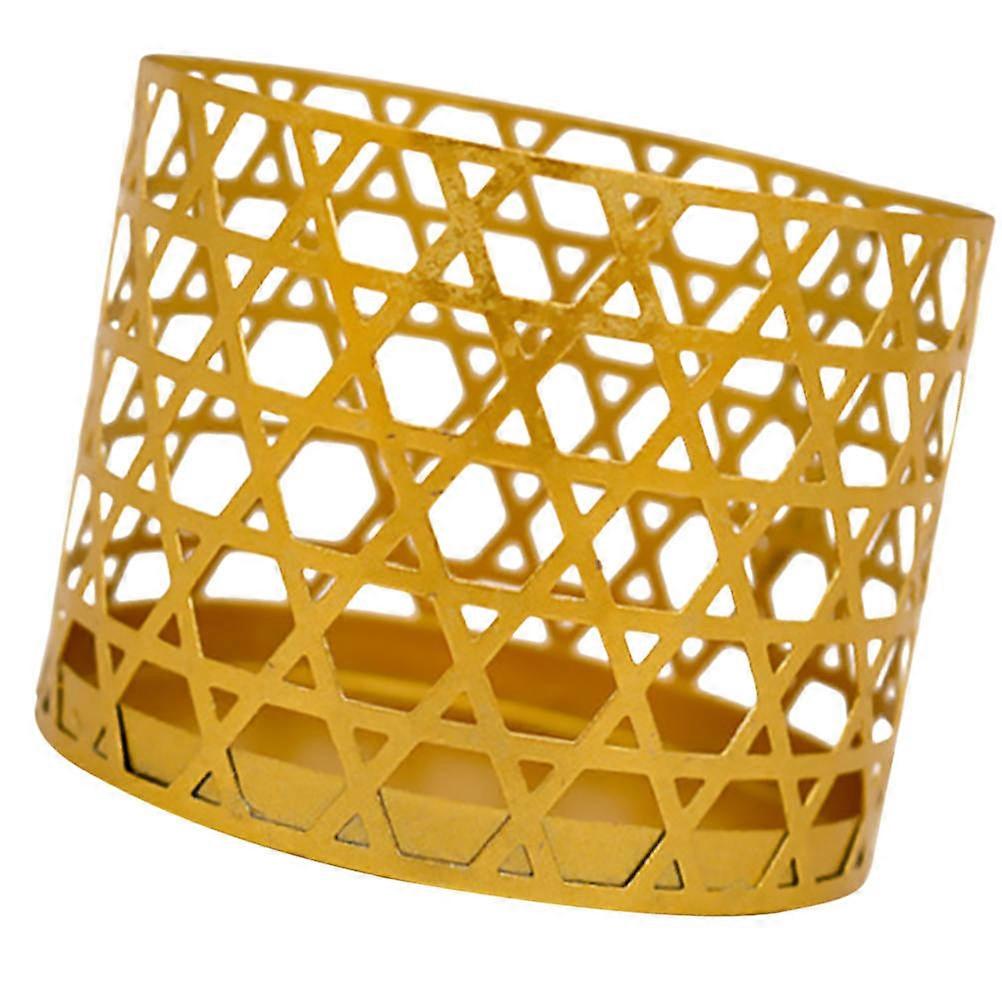 1 Pc Candlestick Novel Geometric Aromatherapy Container (L, Golden)