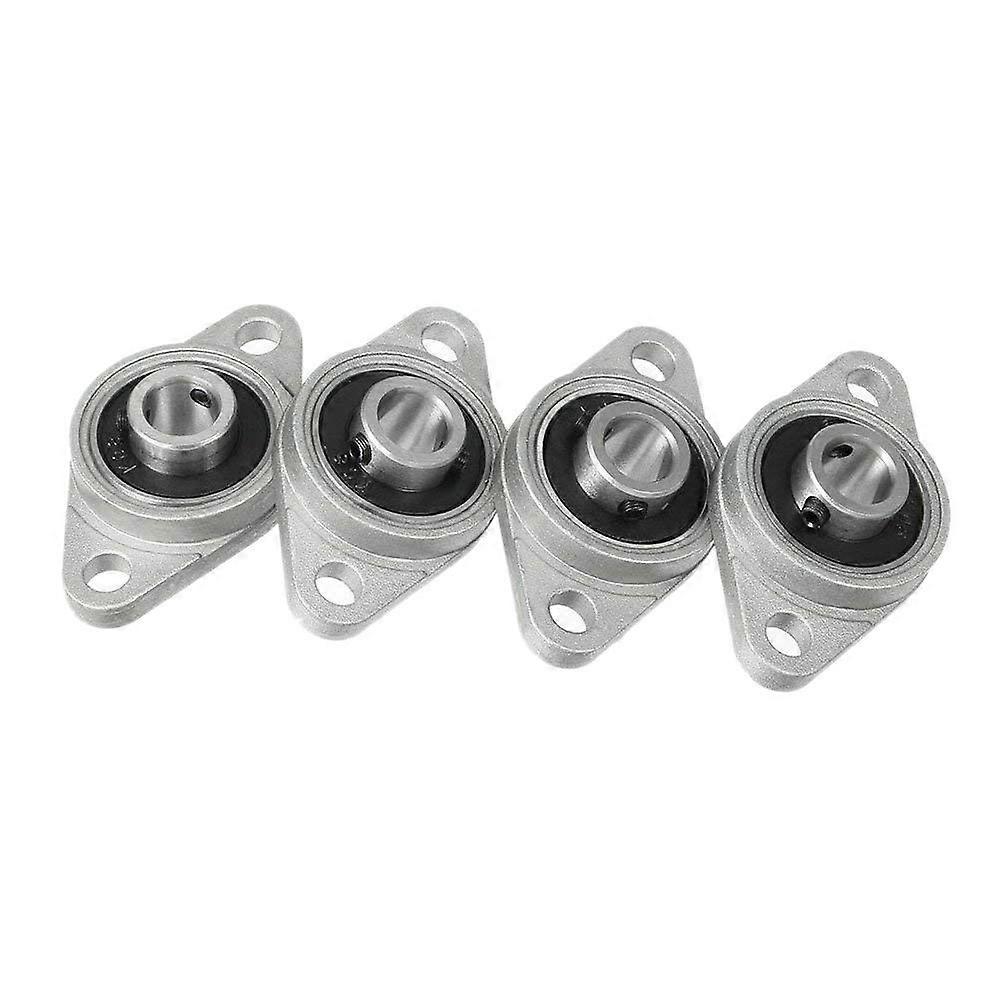 4Pcs Kfl08 Pillow Block 8Mm Bore Diameter Alloy Rhombic Flange For