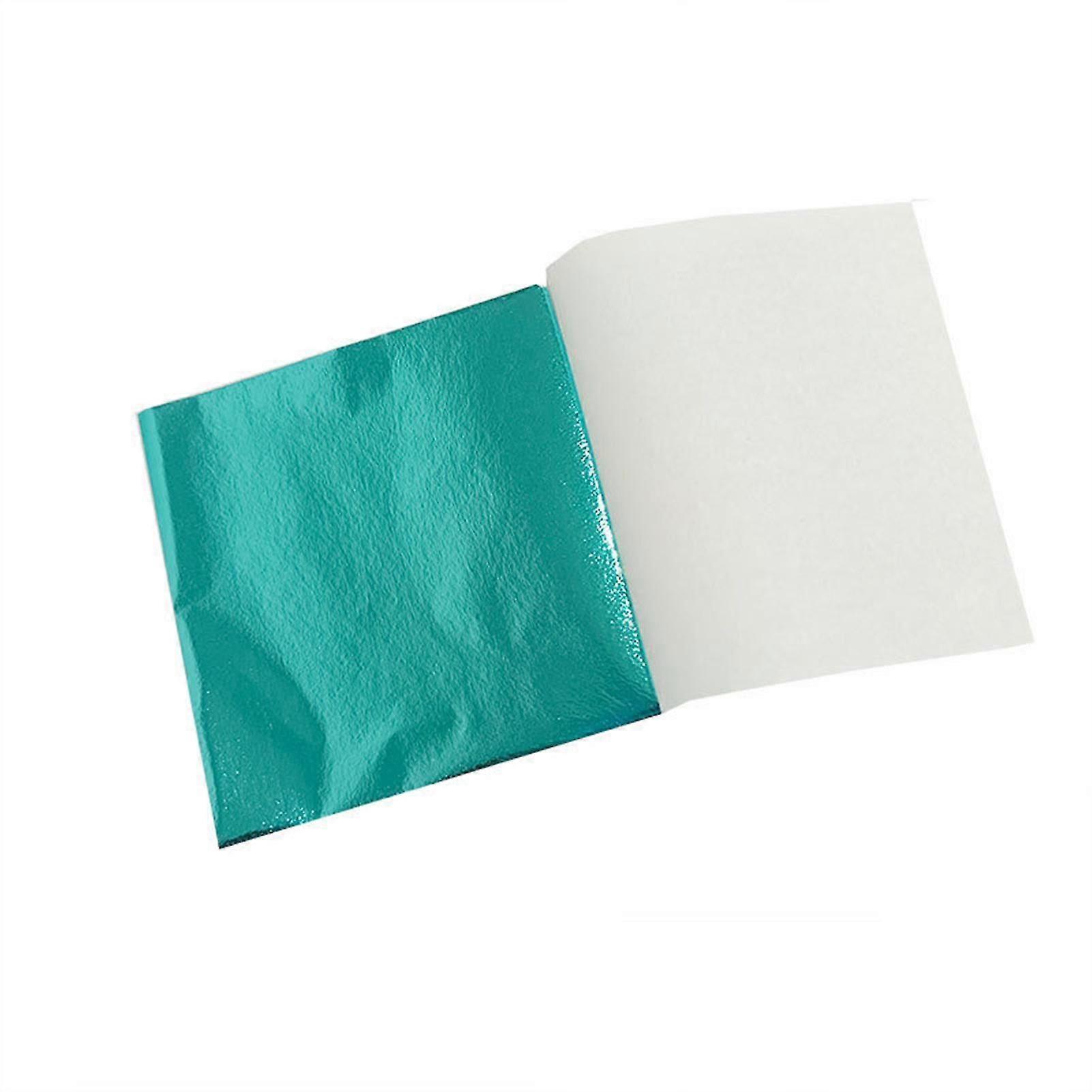 ورق رقائق ذهبية مقلد 100 ورقة للديكور البرنزي